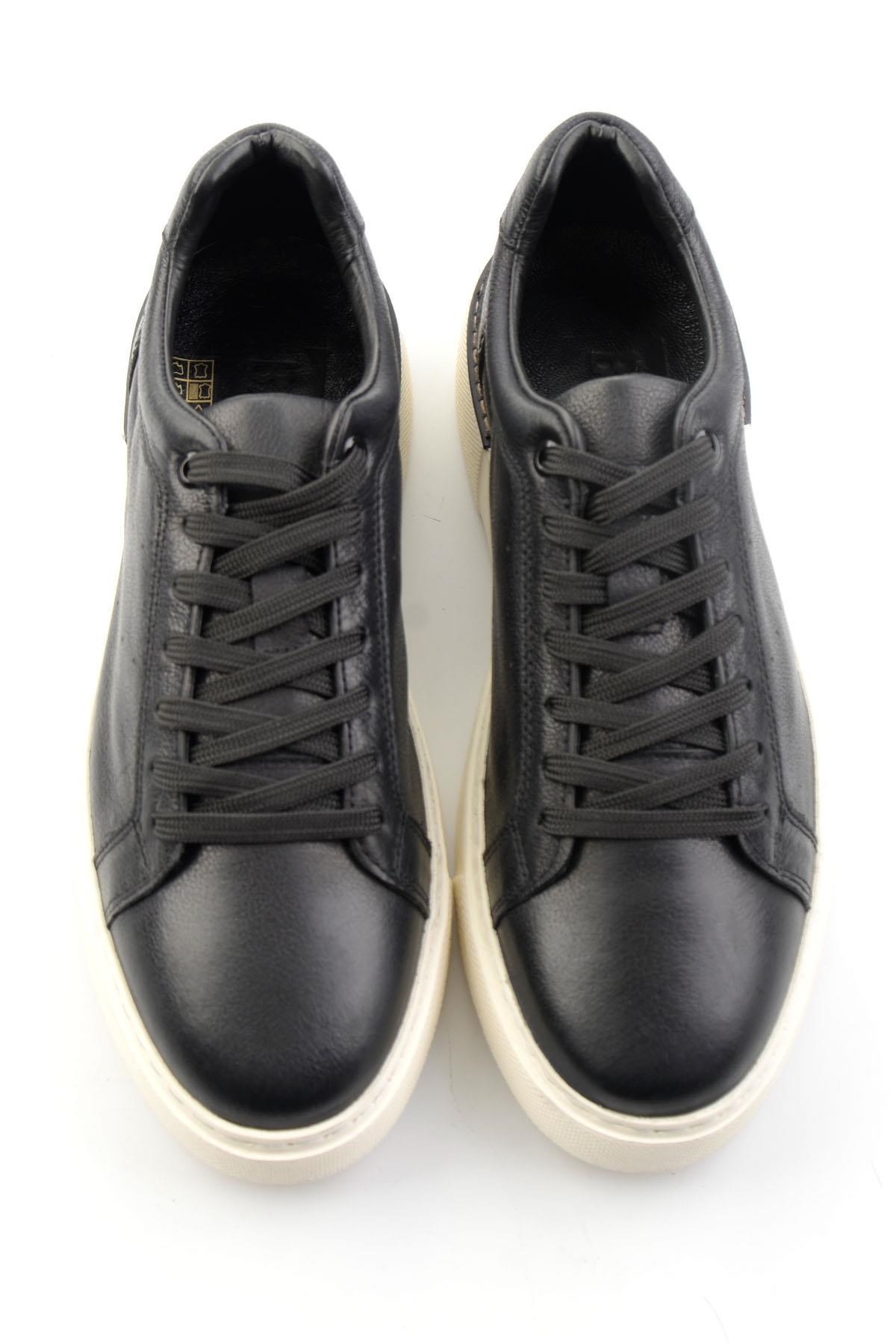 Siyah Hakiki Deri Erkek Sneaker E01593003603