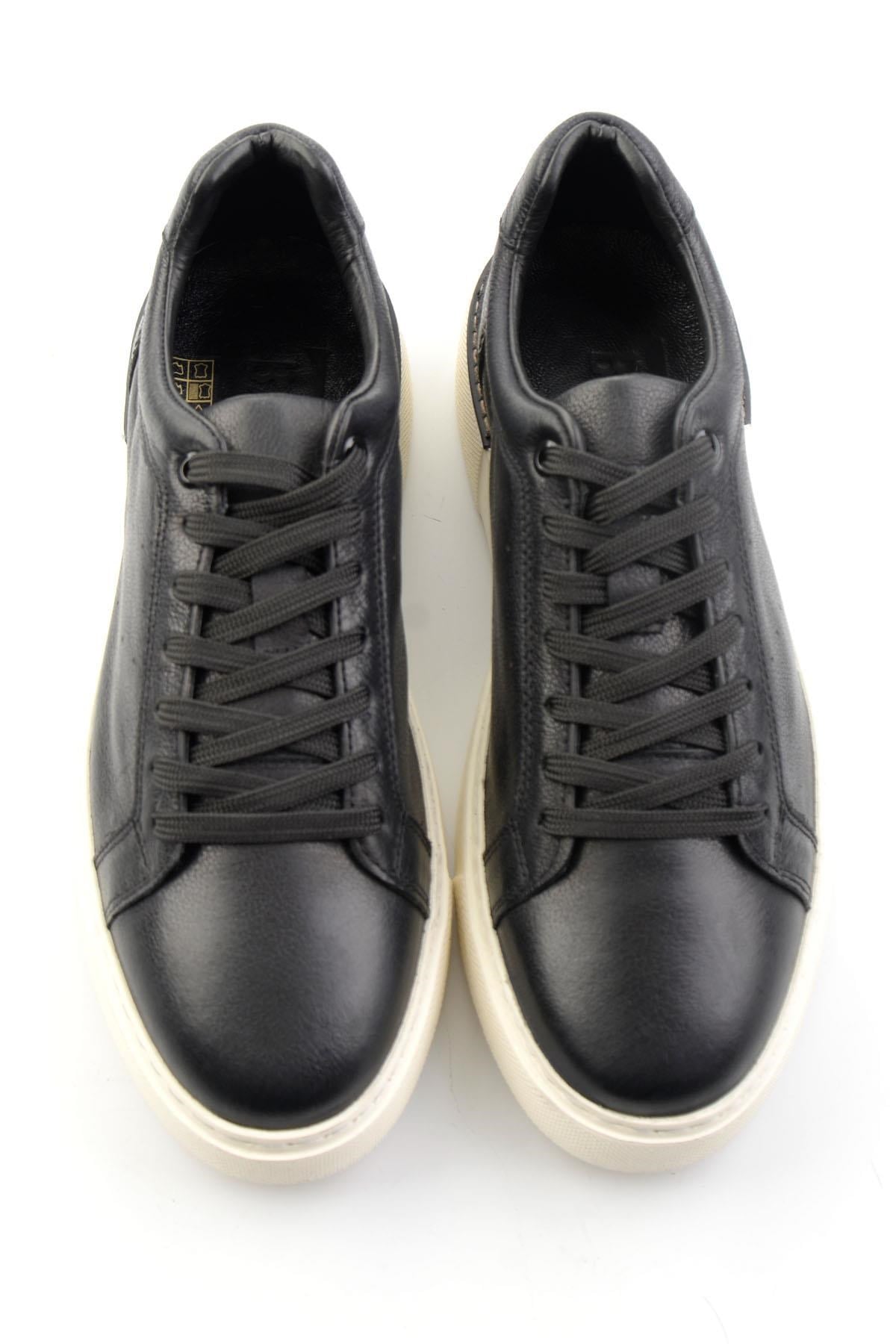 Siyah Hakiki Deri Erkek Sneaker E01593003603