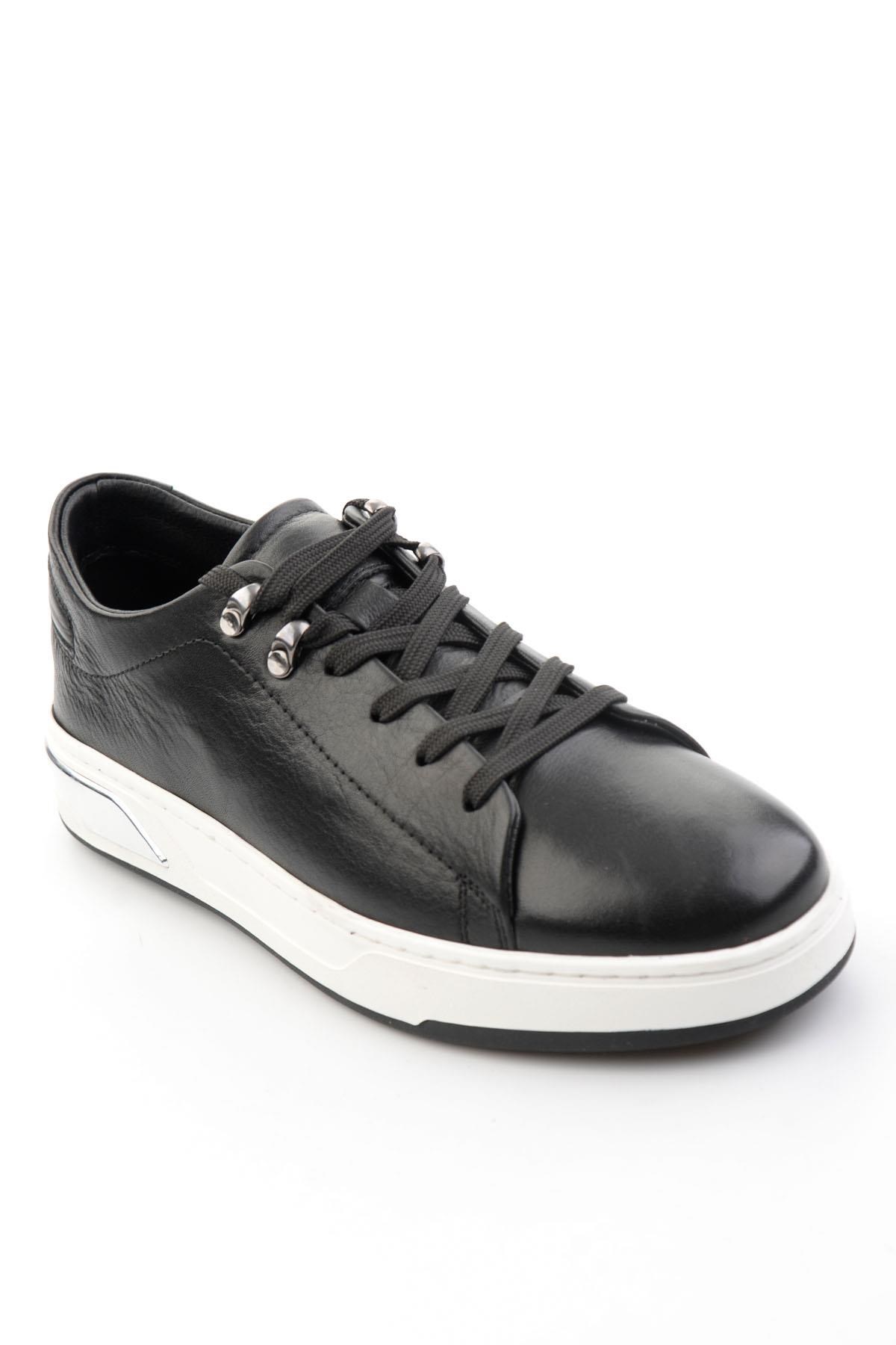 Siyah Hakiki Deri Erkek Sneaker E01593000503