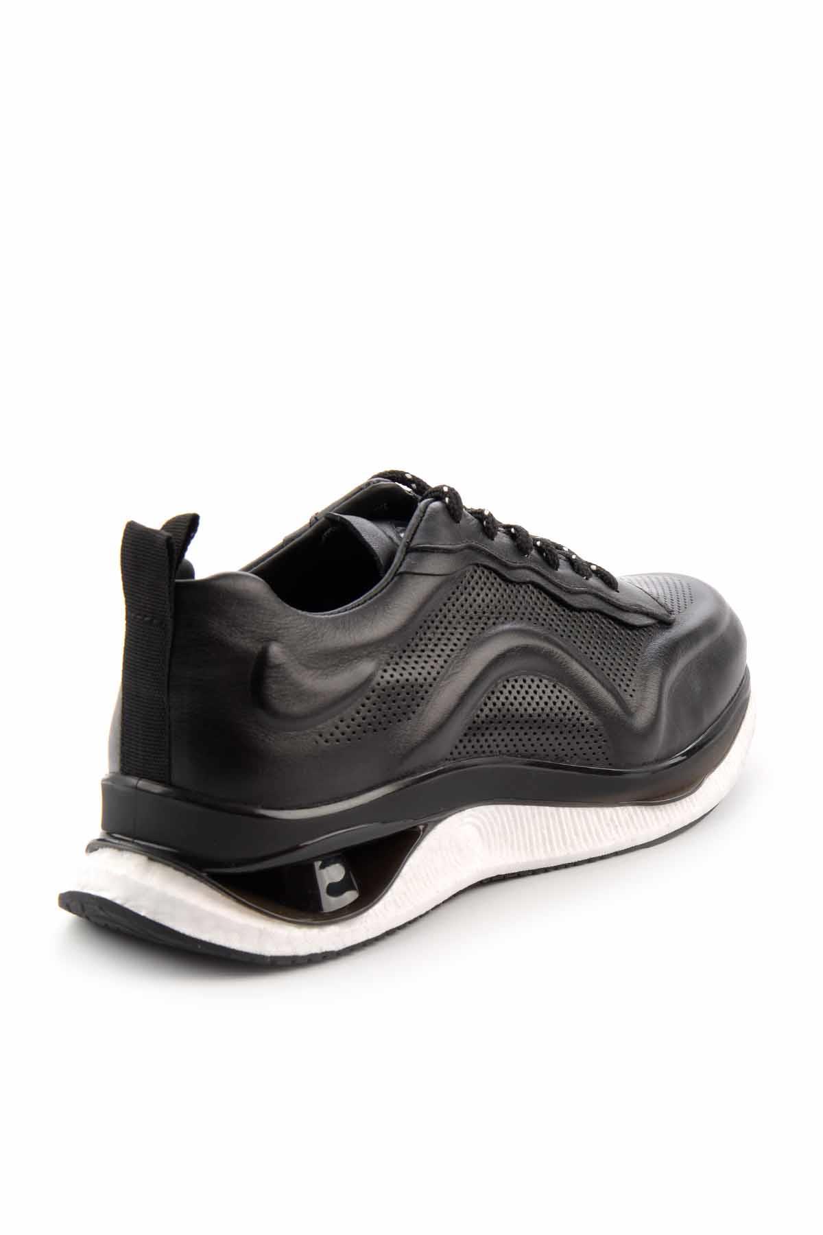 Siyah Hakiki Deri Erkek Sneaker E01604727503