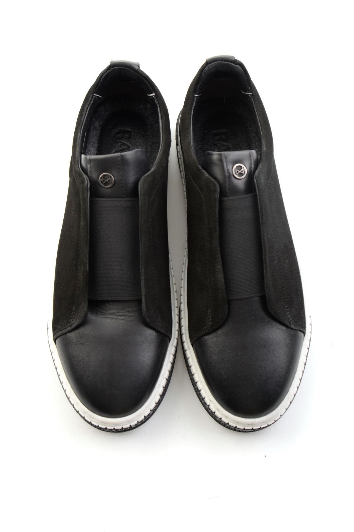 Siyah Hakiki Deri Erkek Sneaker E01610000603