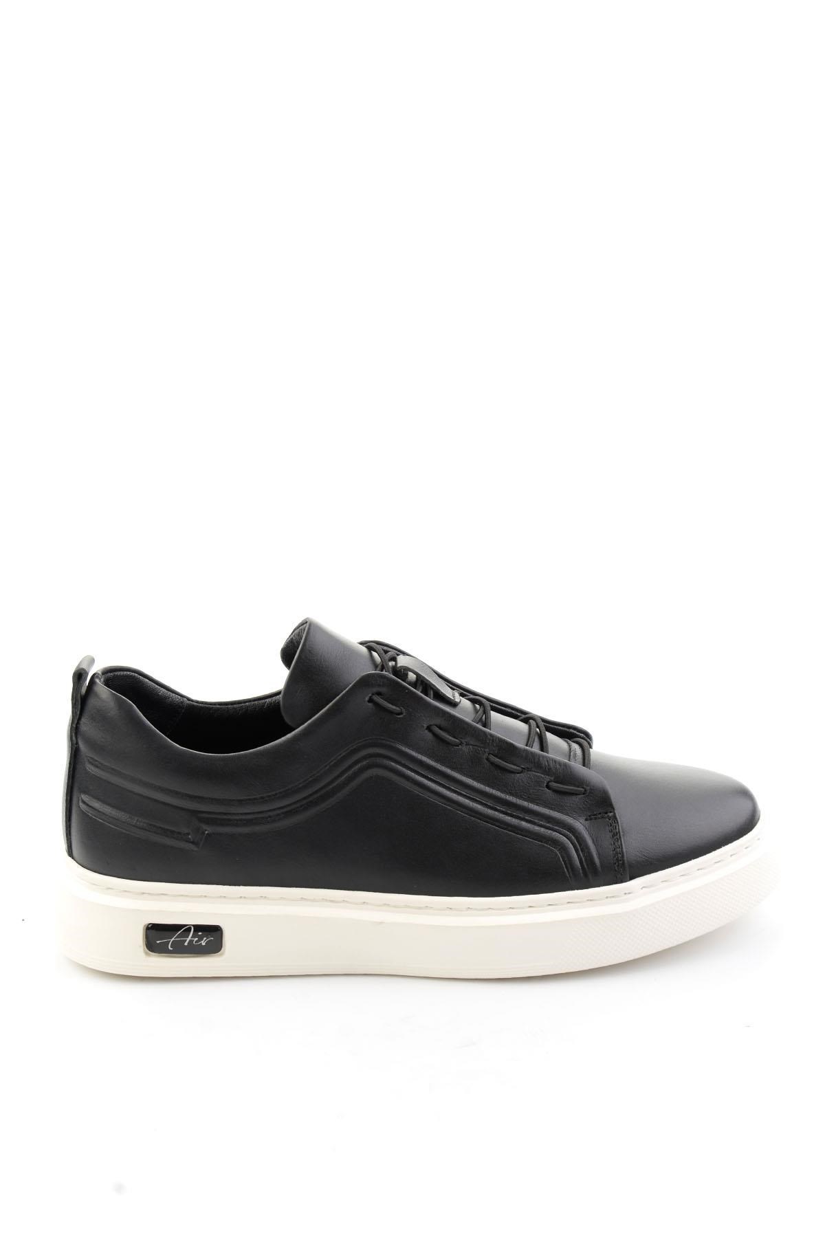 Siyah Hakiki Deri Erkek Sneaker E01700178003