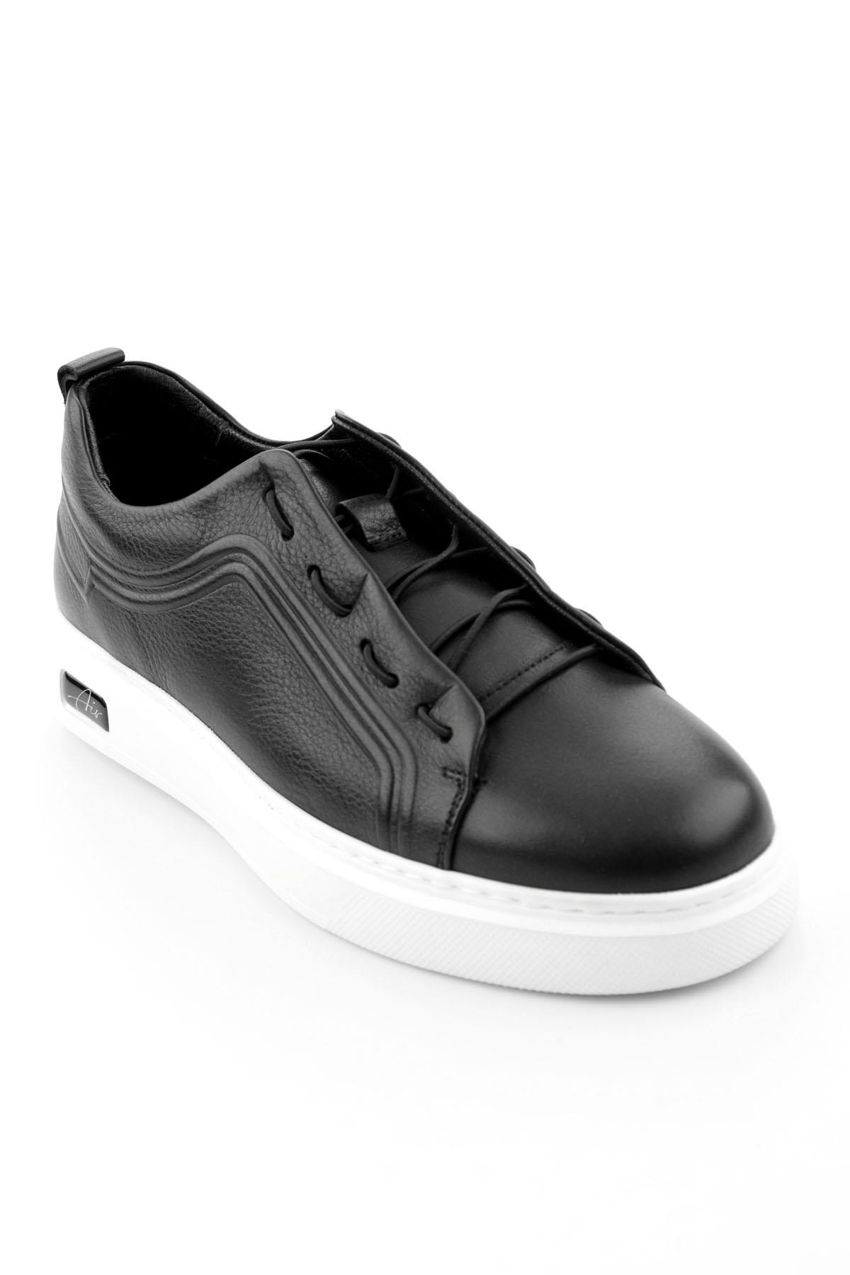 Siyah Hakiki Deri Erkek Sneaker E01700178003