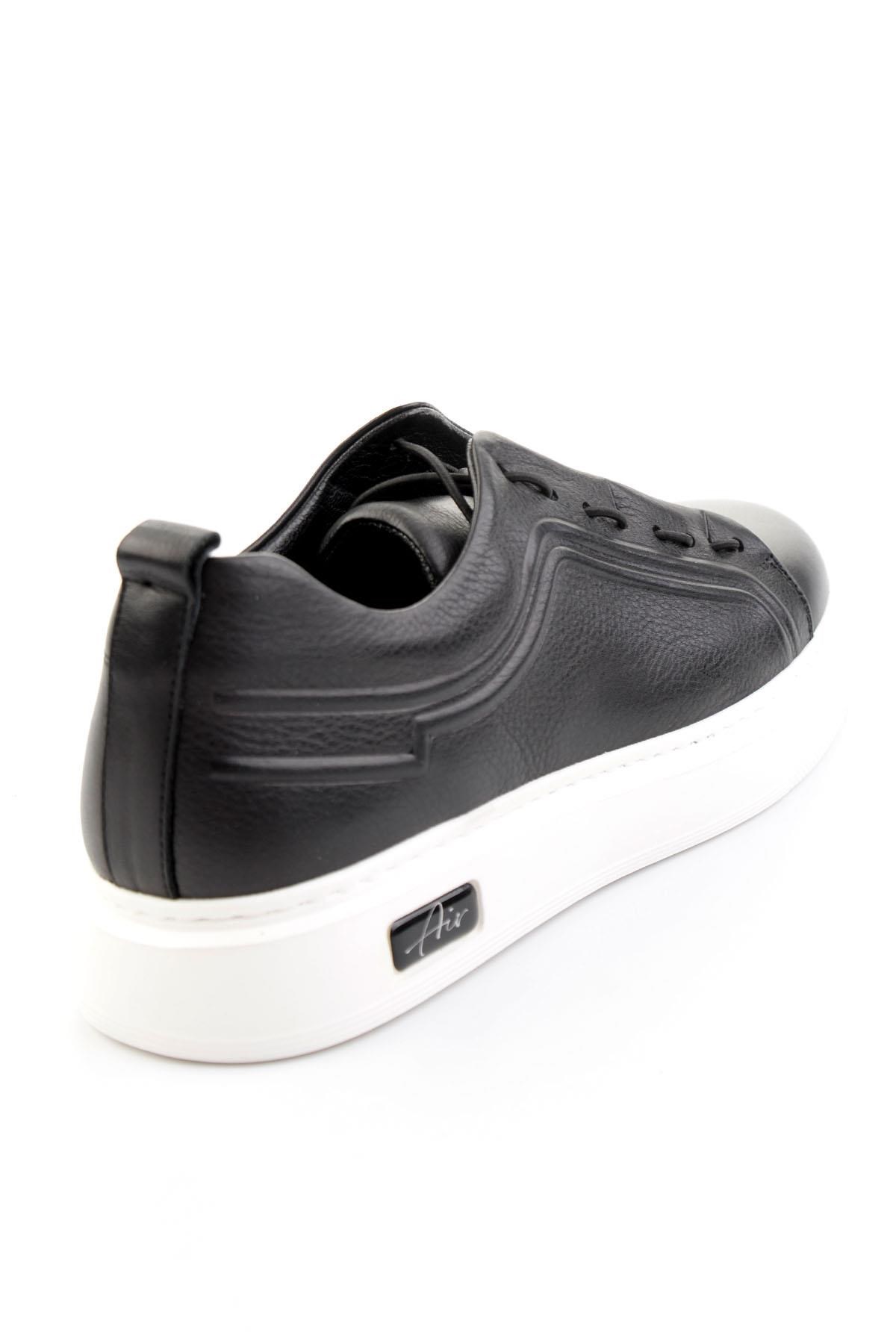 Siyah Hakiki Deri Erkek Sneaker E01700178003
