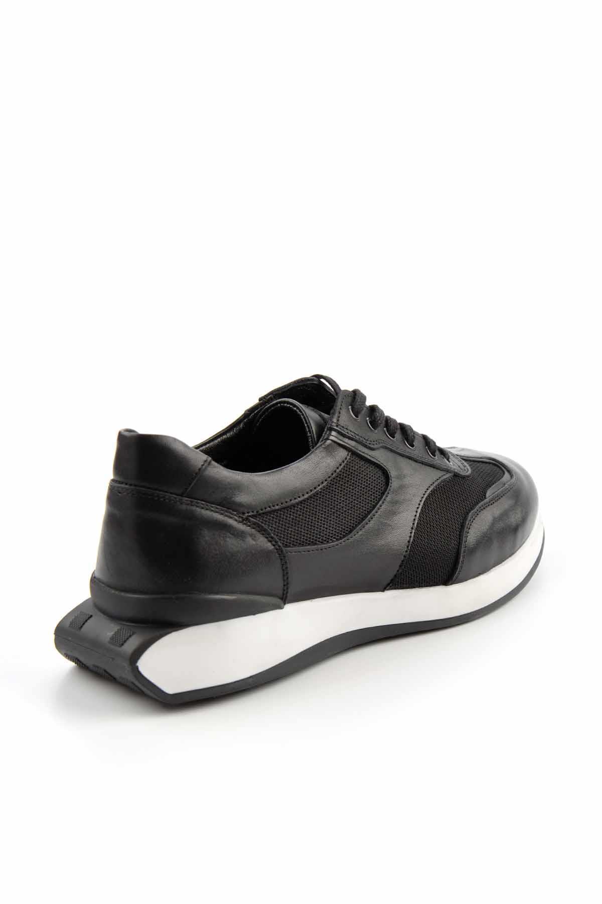 Siyah Hakiki Deri Erkek Sneaker E01728012303