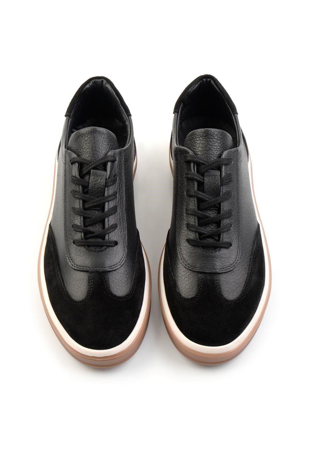 Siyah Hakiki Deri Erkek Sneaker E01728358003