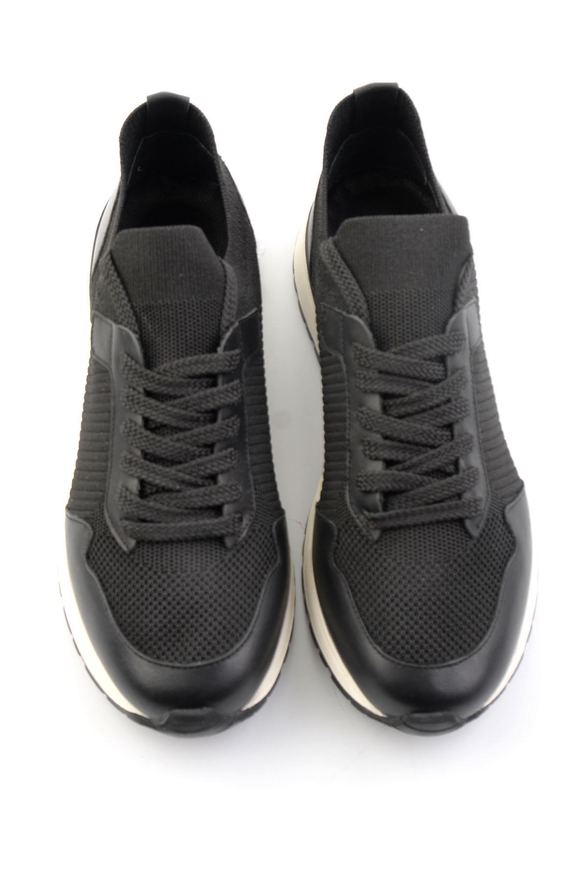 Siyah Hakiki Deri Erkek Sneaker E01730580382