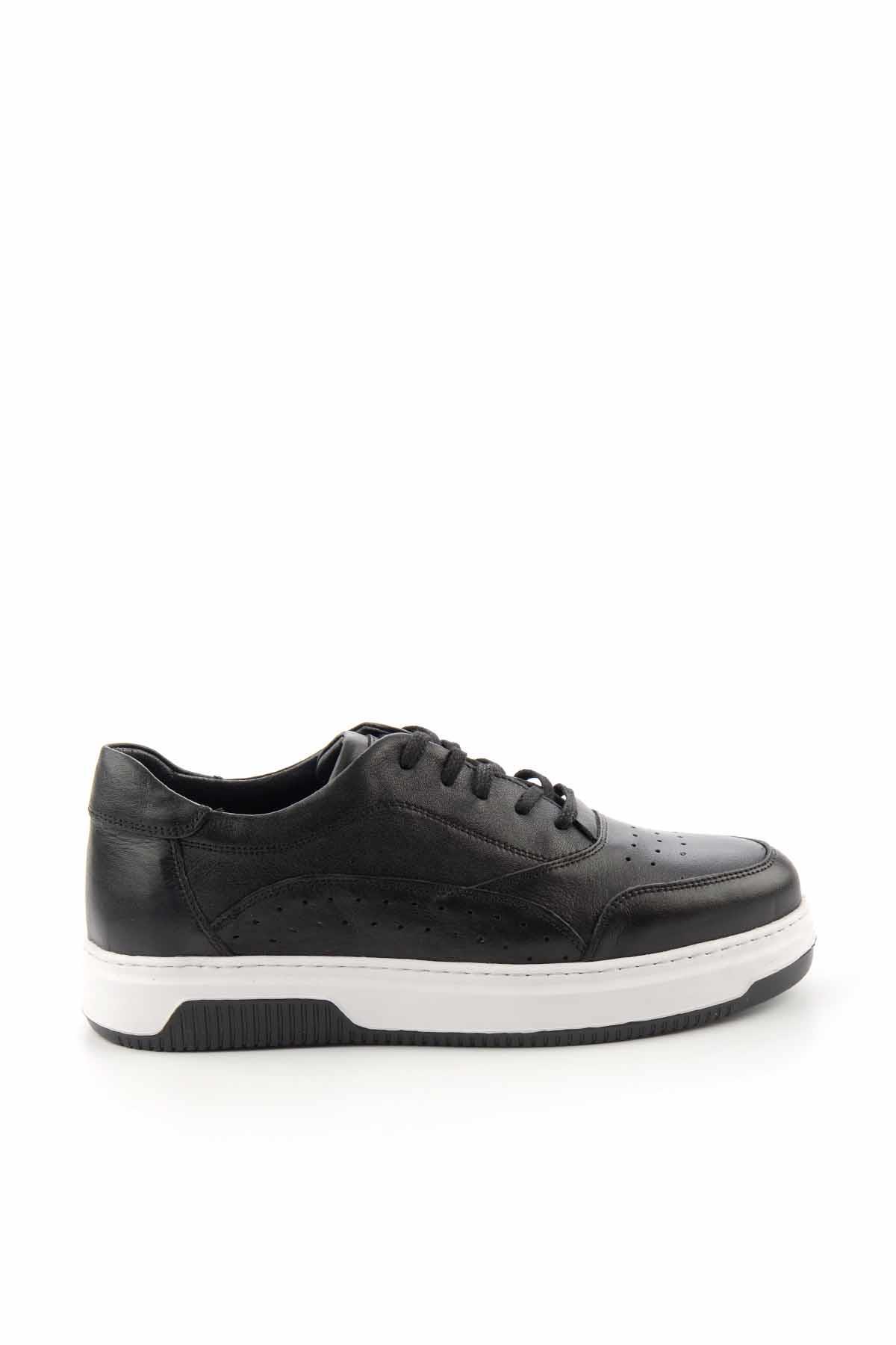 Siyah Hakiki Deri Erkek Sneaker E01811234803