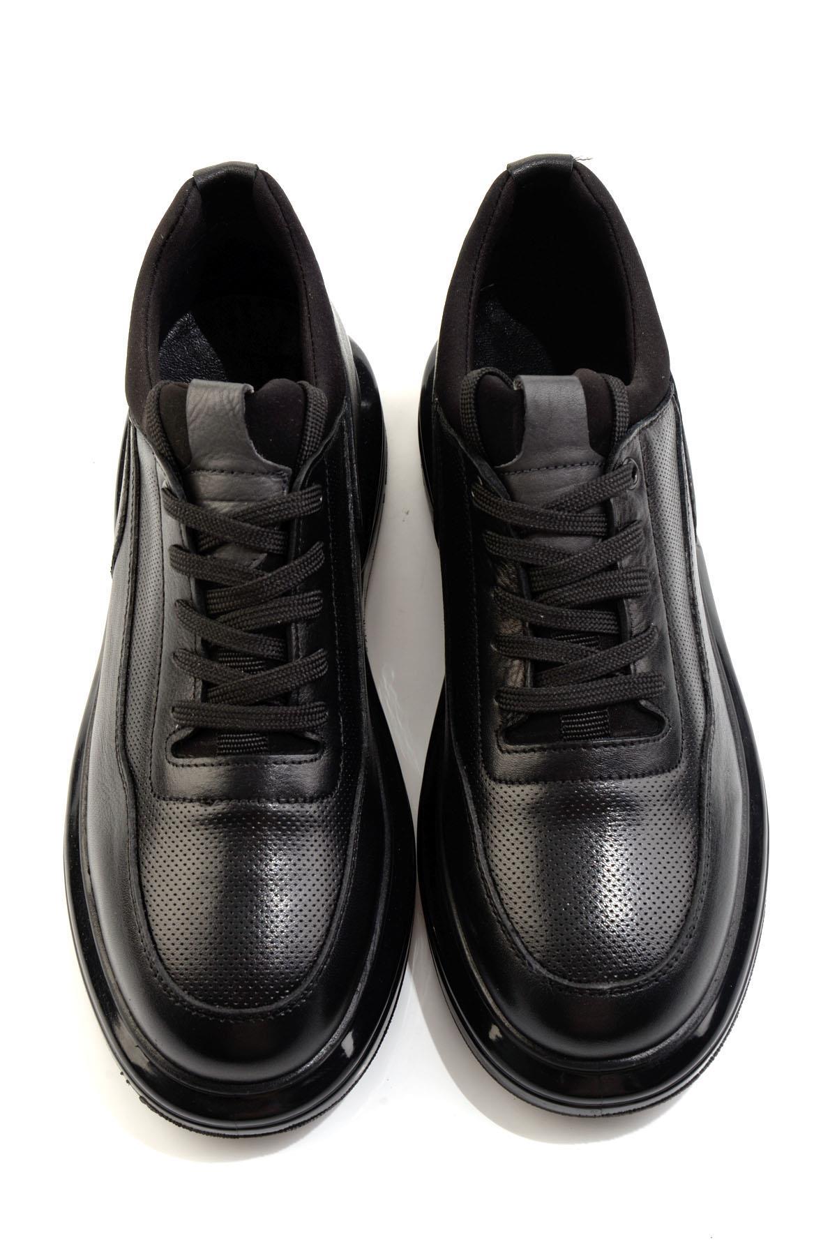 Siyah Hakiki Deri Erkek Sneaker E01811560943