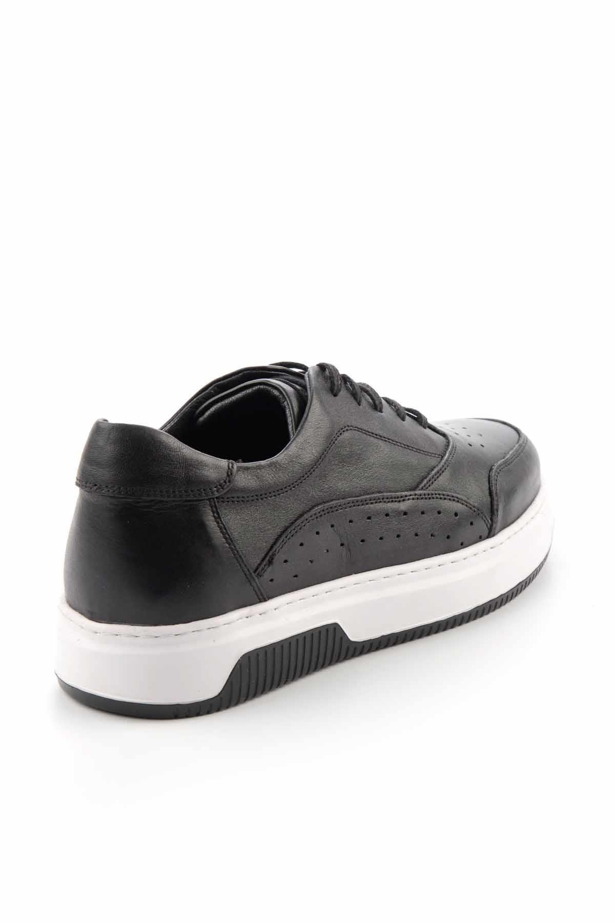 Siyah Hakiki Deri Erkek Sneaker E01811234803
