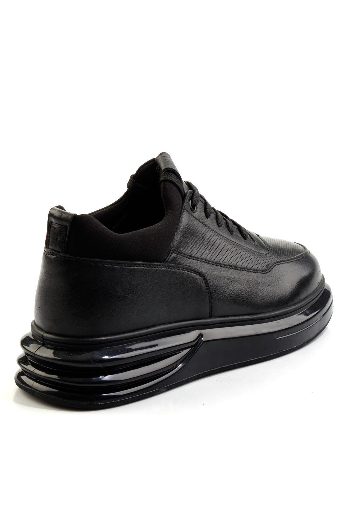 Siyah Hakiki Deri Erkek Sneaker E01811560943