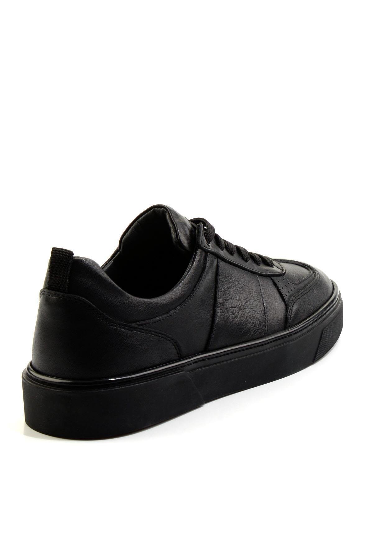 Siyah Hakiki Deri Erkek Sneaker E01811410743