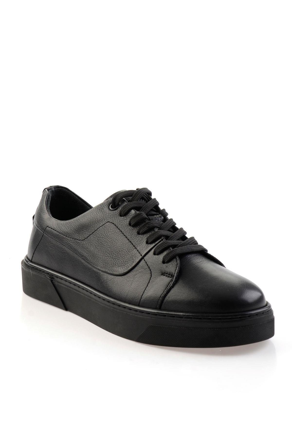 Siyah Hakiki Deri Erkek Sneaker E01811253643