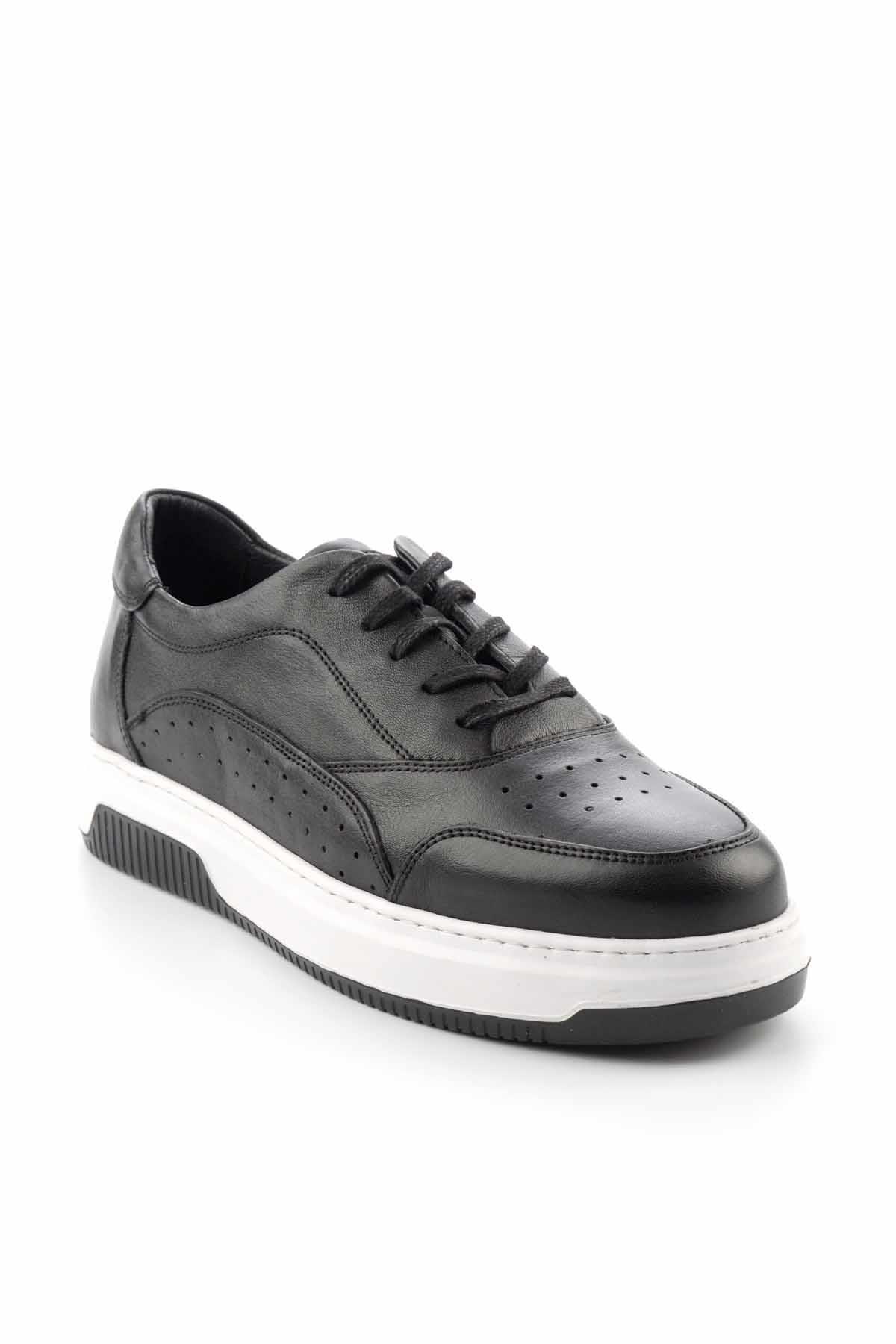 Siyah Hakiki Deri Erkek Sneaker E01811234803