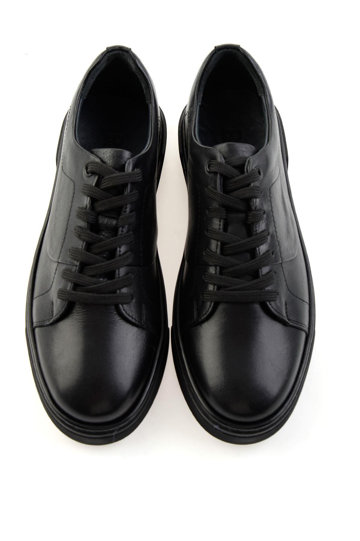 Siyah Hakiki Deri Erkek Sneaker E01811253643