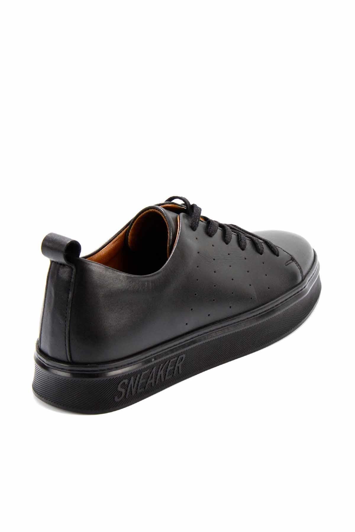 Siyah Hakiki Deri Erkek Sneaker E01811338103