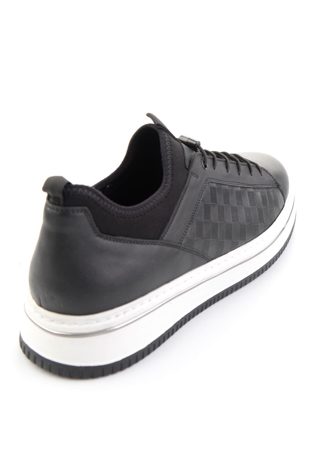 Siyah Hakiki Deri Erkek Sneaker E01958181643