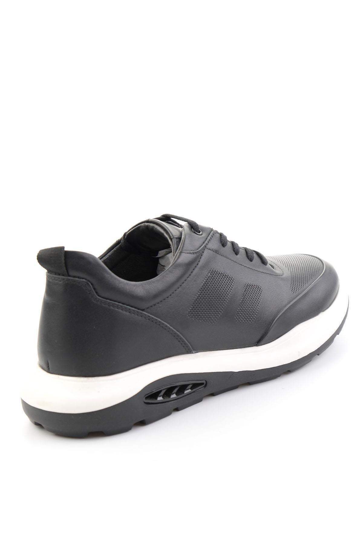 Siyah Hakiki Deri Erkek Sneaker E01958176343