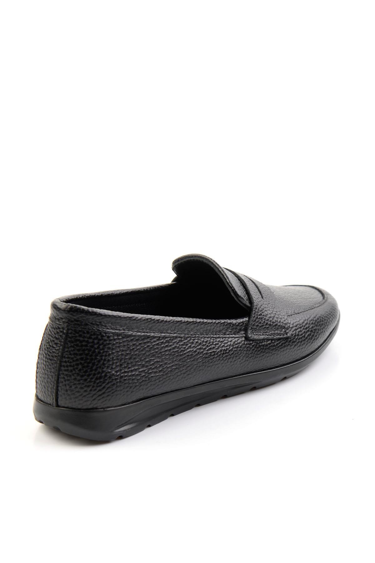 Siyah Hakiki Deri Kadın Loafer Ayakkabı K01718110303