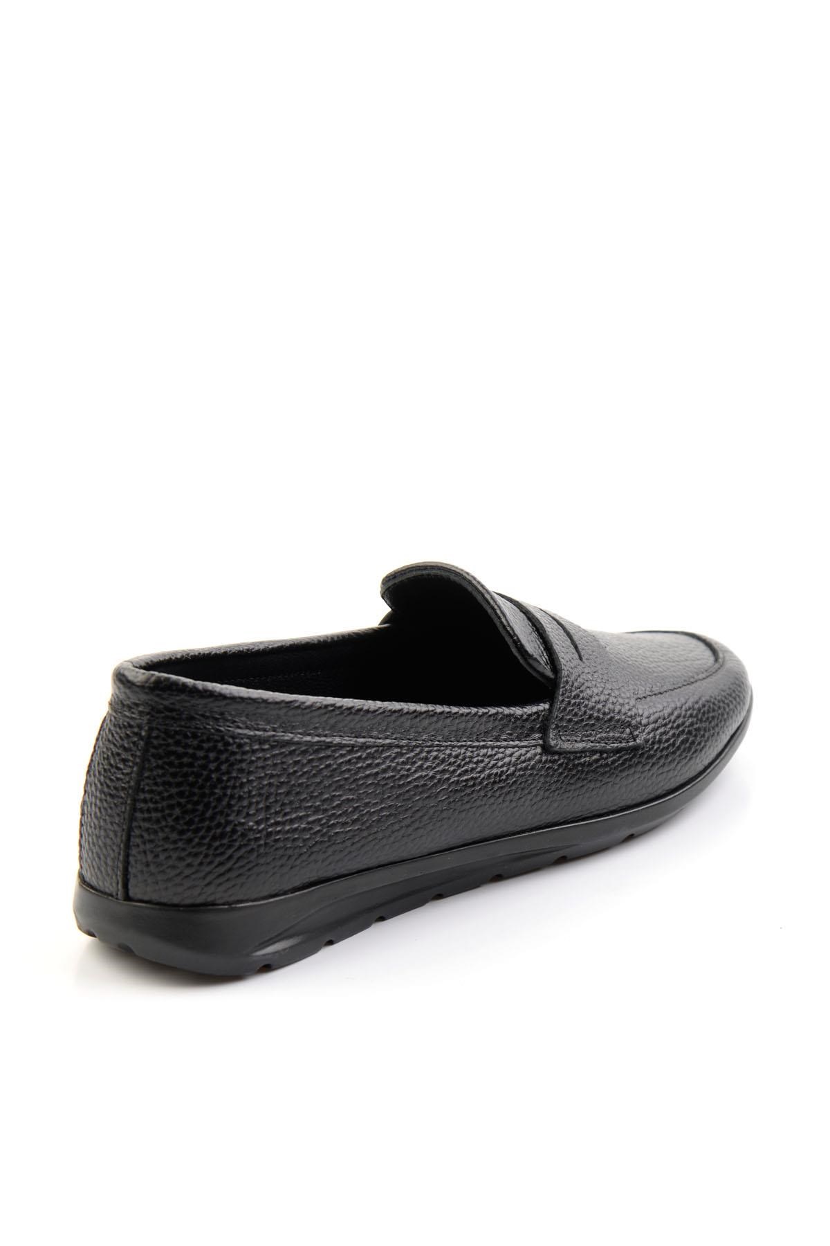 Siyah Hakiki Deri Kadın Loafer Ayakkabı K01718110303