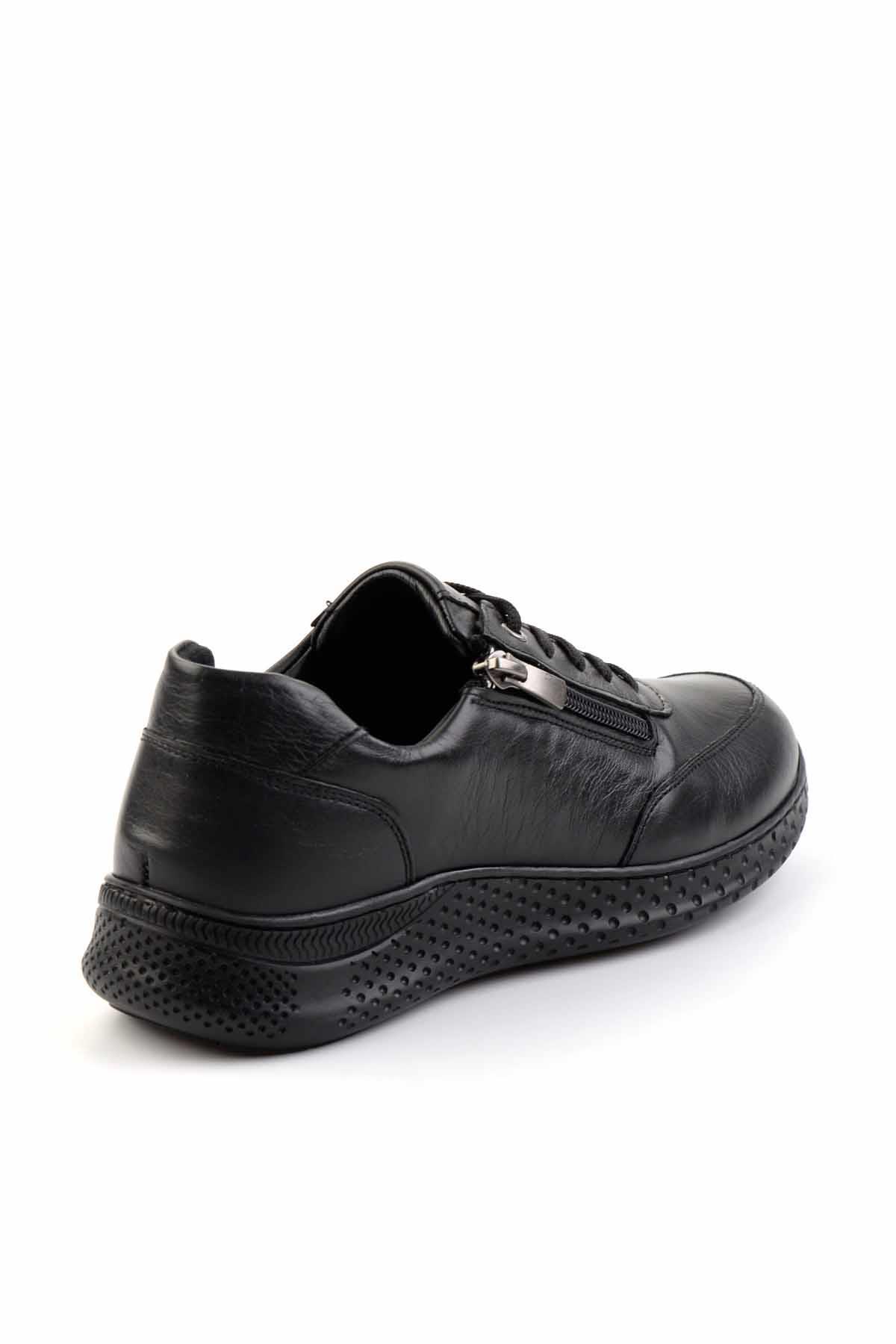 Siyah Hakiki Deri Kadın Sneaker K01331801103