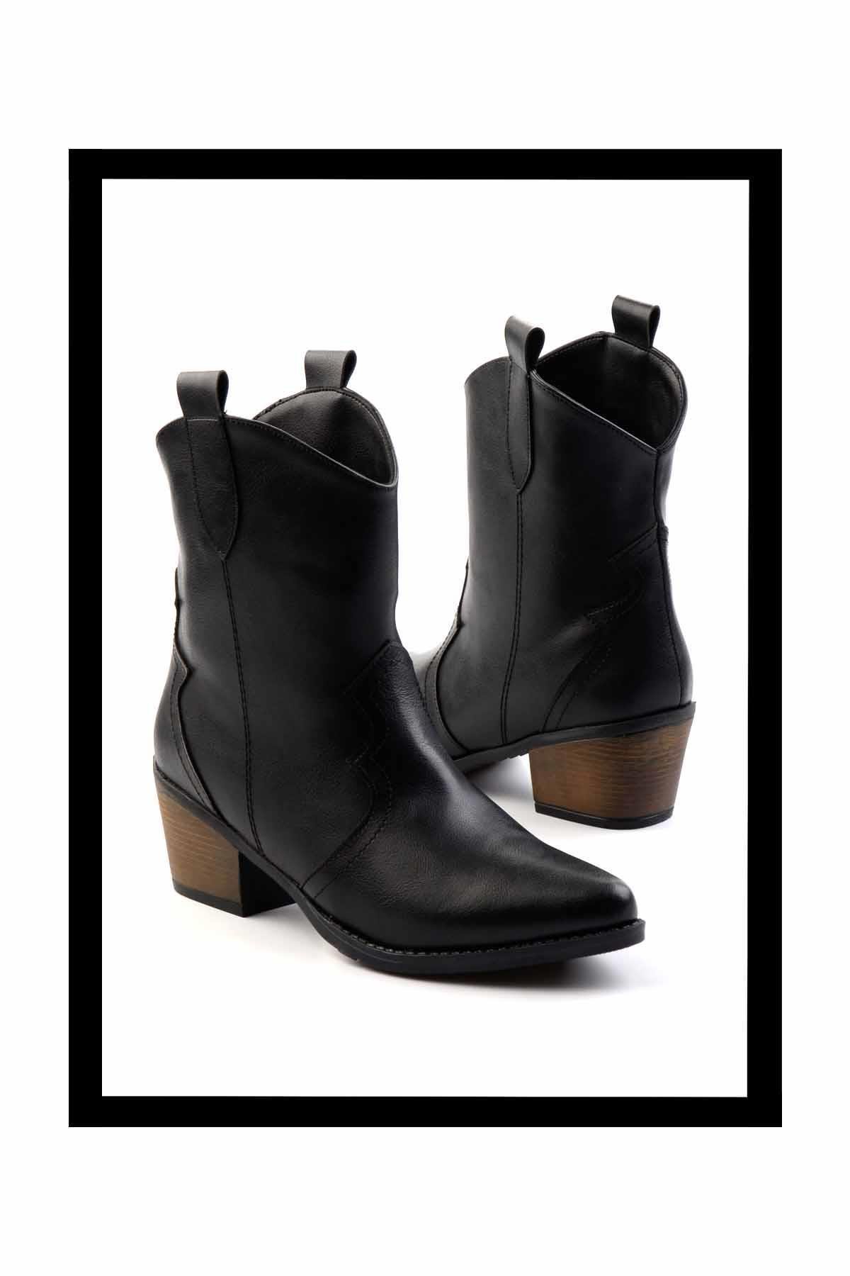 Siyah  Kadın Bot & Bootie K02069011009