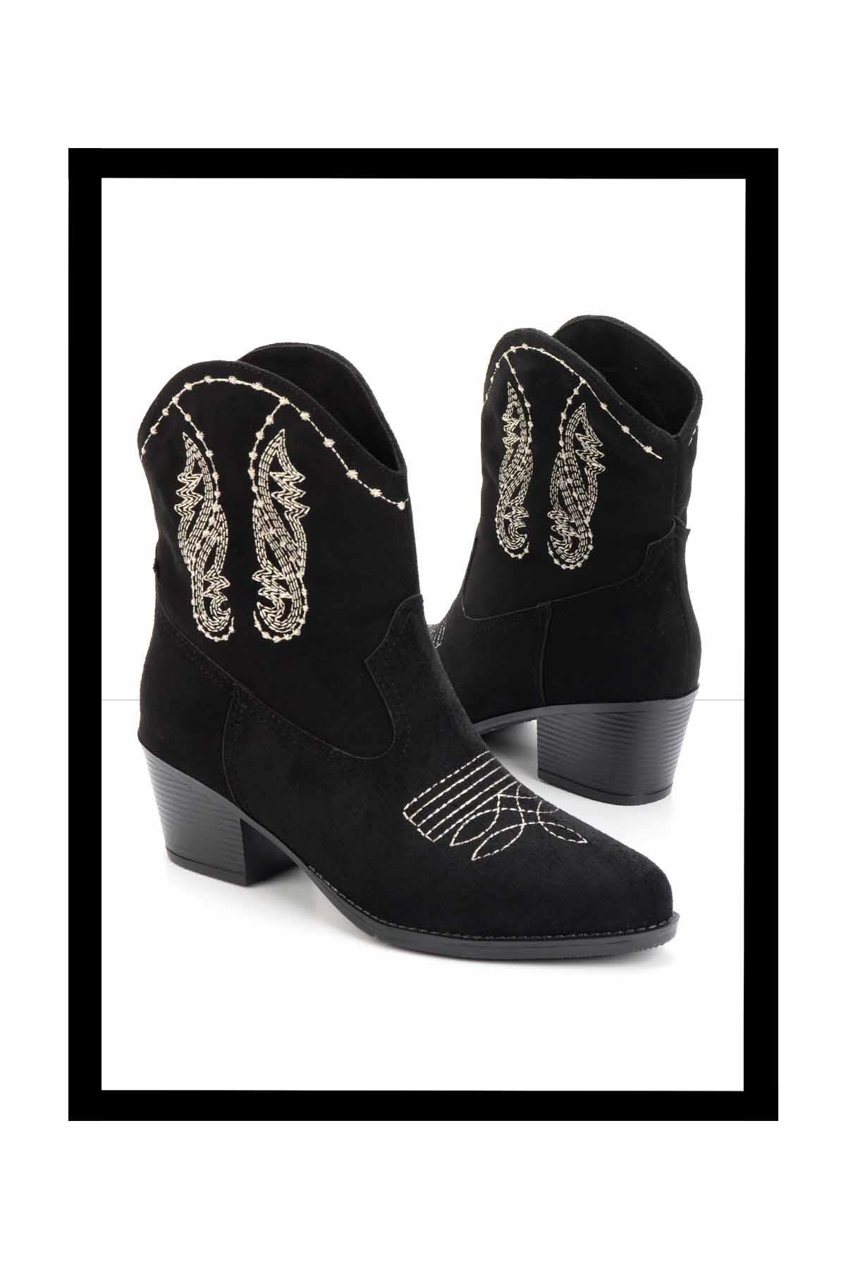 Siyah  Kadın Bot & Bootie K02217100902