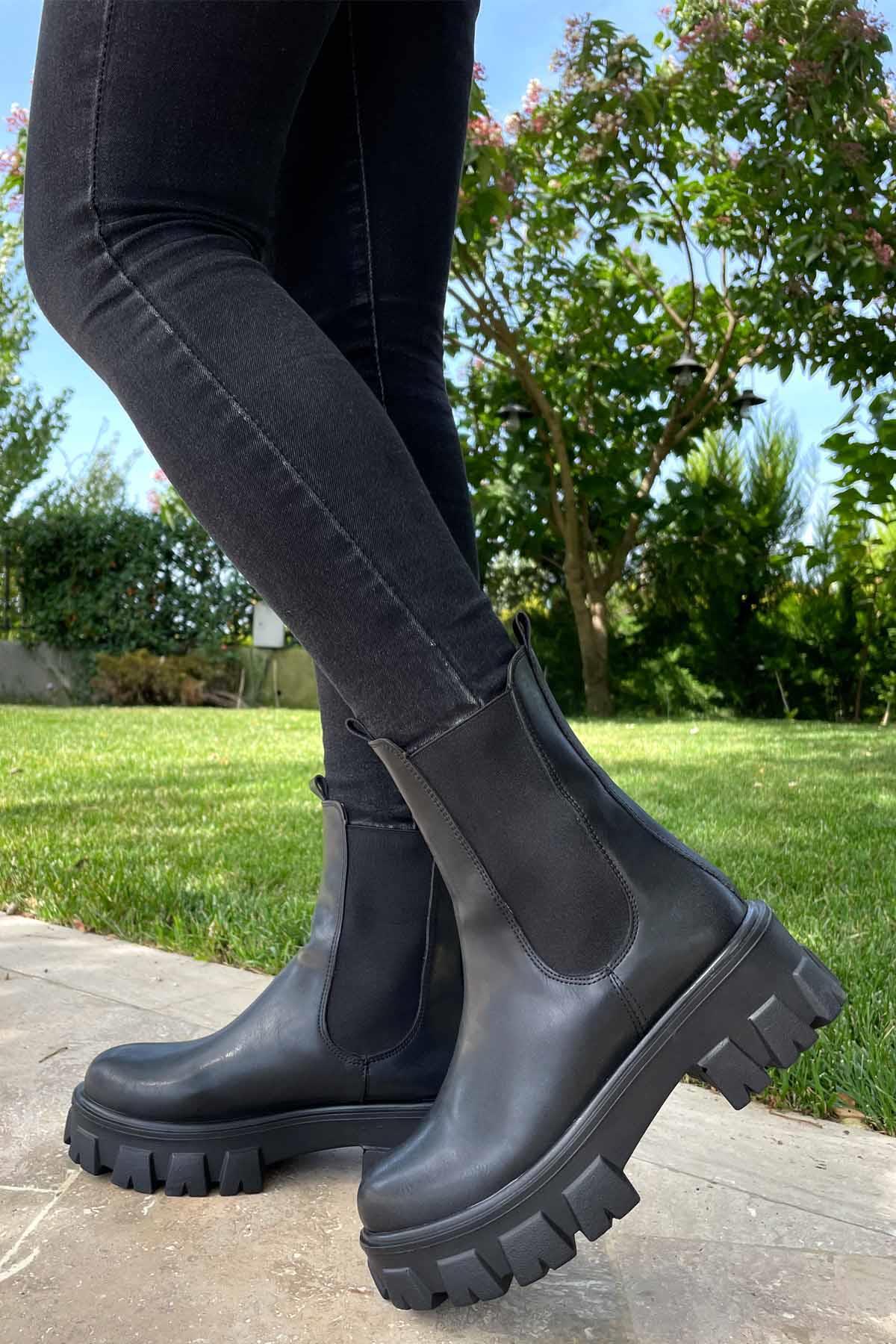 Siyah  Kadın Bot & Bootie K02839052109
