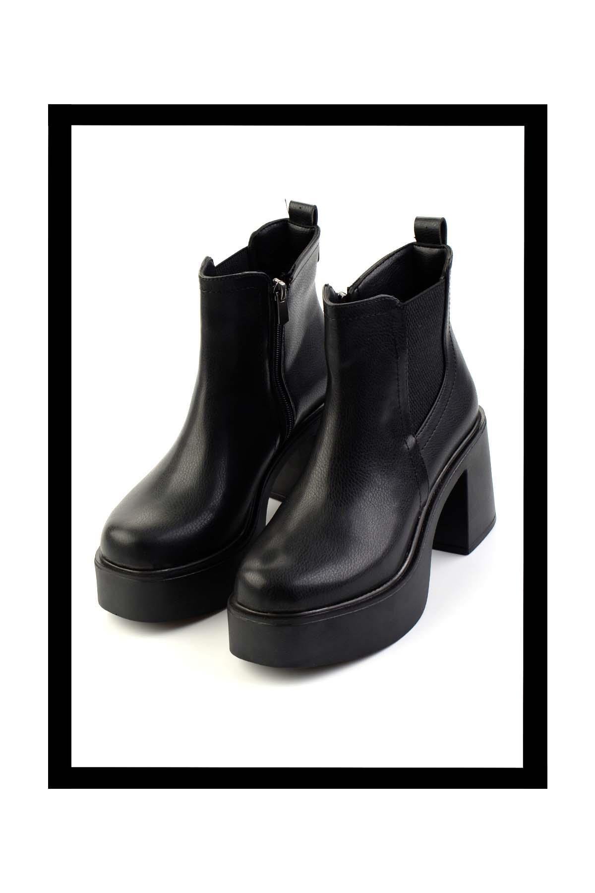 Siyah  Kadın Bot & Bootie K02891020409