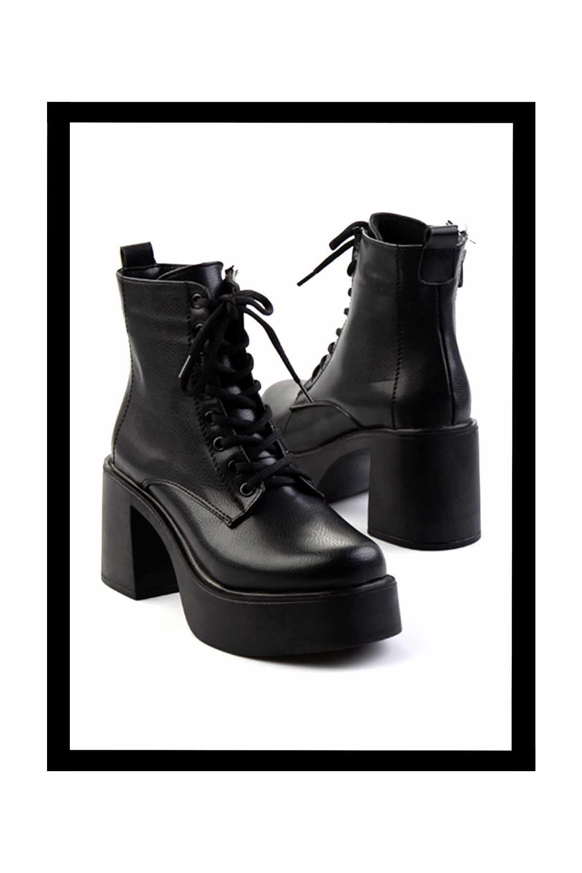 Siyah  Kadın Bot & Bootie K02891020609