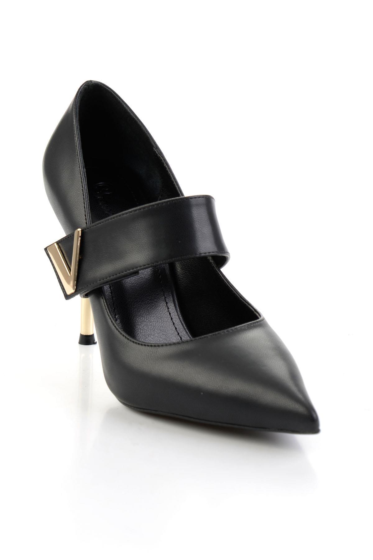 Siyah  Kadın Klasik Topuklu Ayakkabı K01209510509