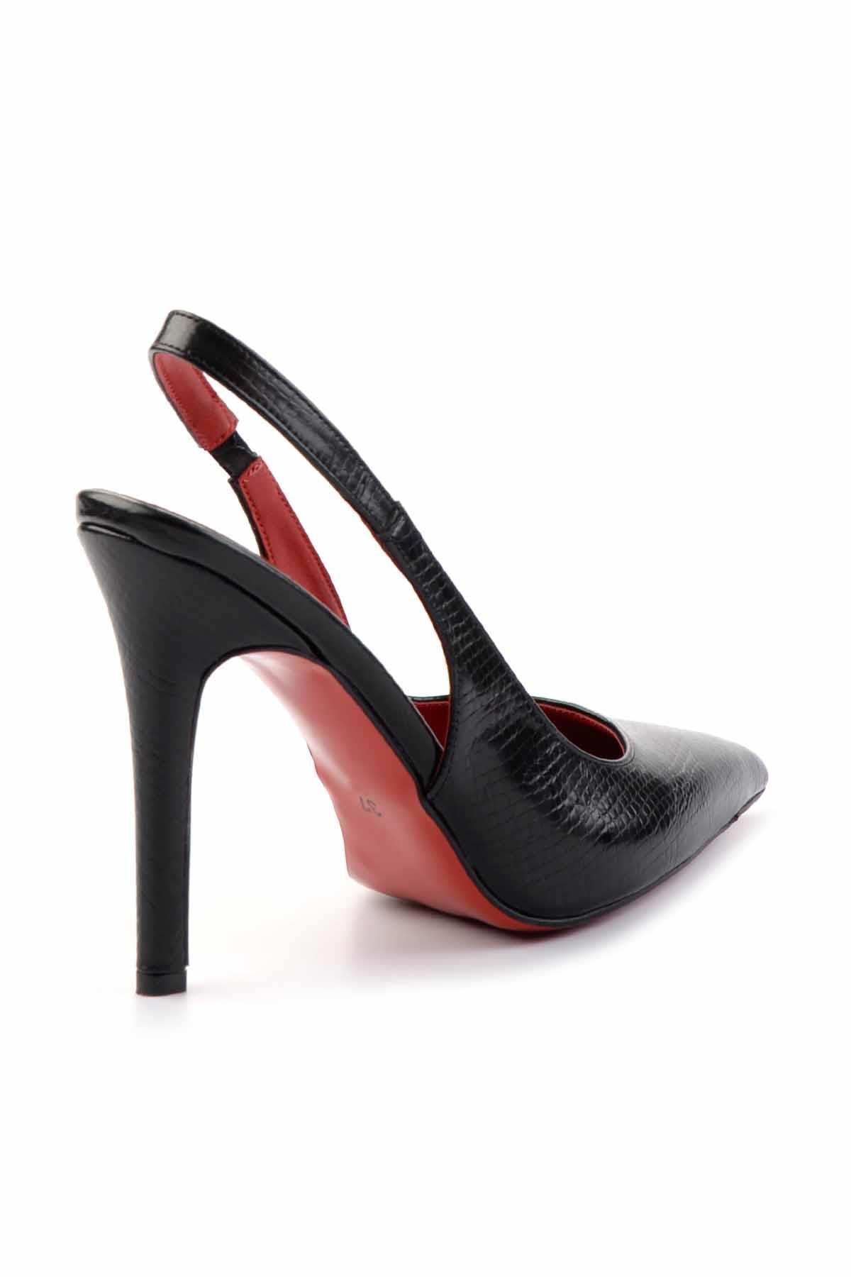 Siyah  Kadın Klasik Topuklu Ayakkabı K01455018207