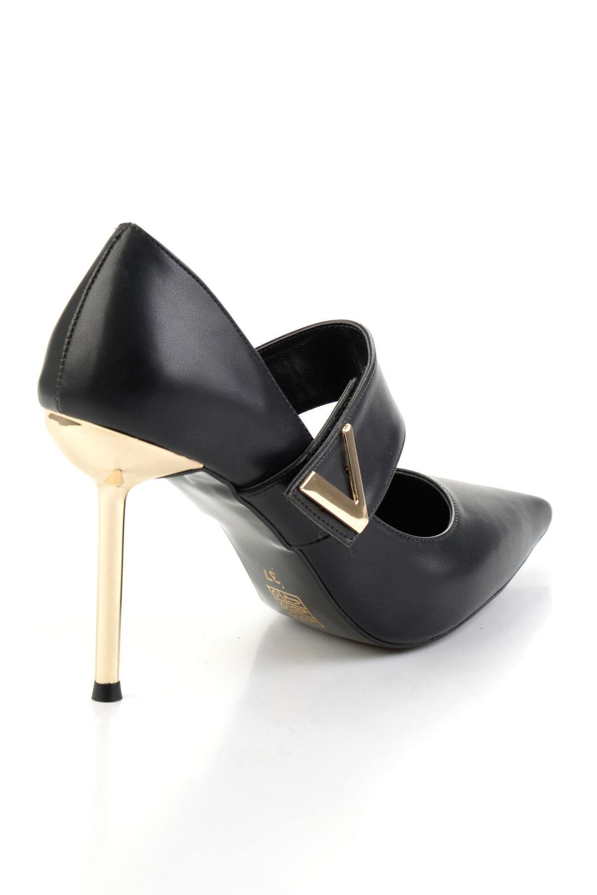 Siyah  Kadın Klasik Topuklu Ayakkabı K01209510509