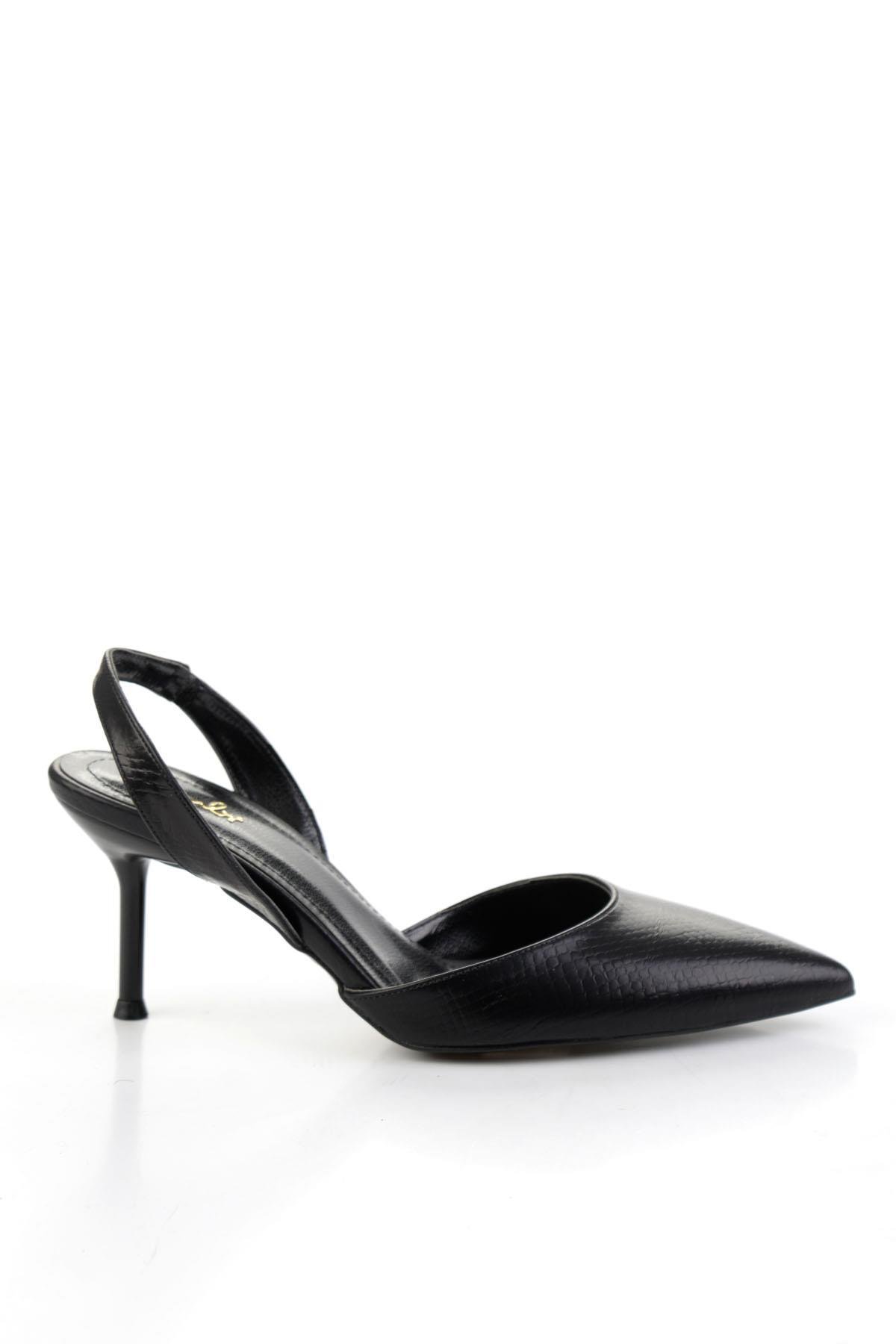 Siyah  Kadın Klasik Topuklu Ayakkabı K01209041007