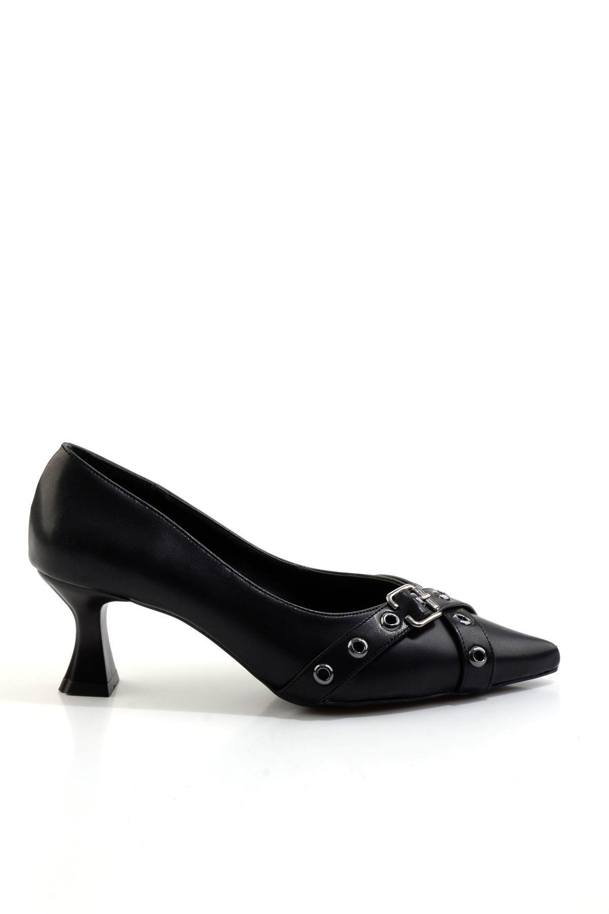 Siyah  Kadın Klasik Topuklu Ayakkabı K01213035109