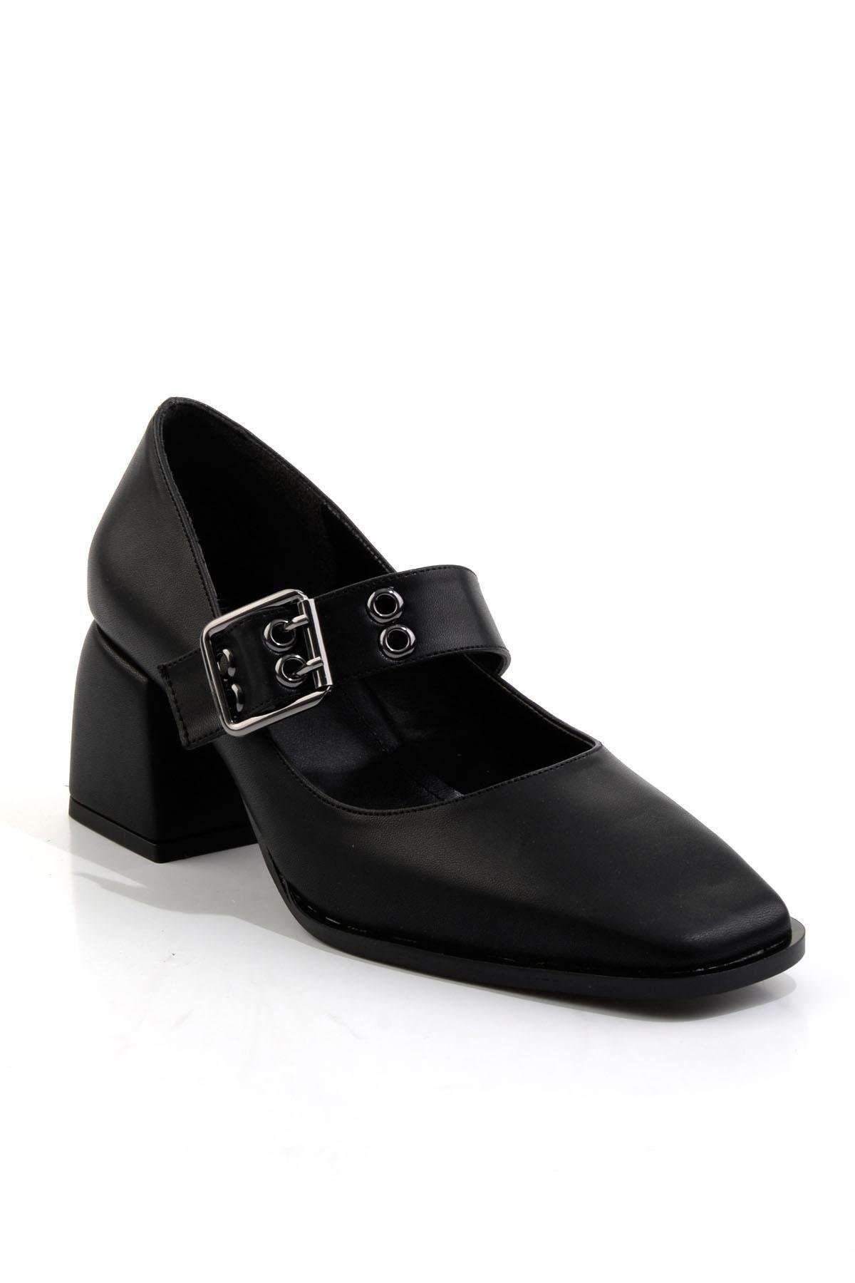Siyah  Kadın Klasik Topuklu Ayakkabı K01565015409