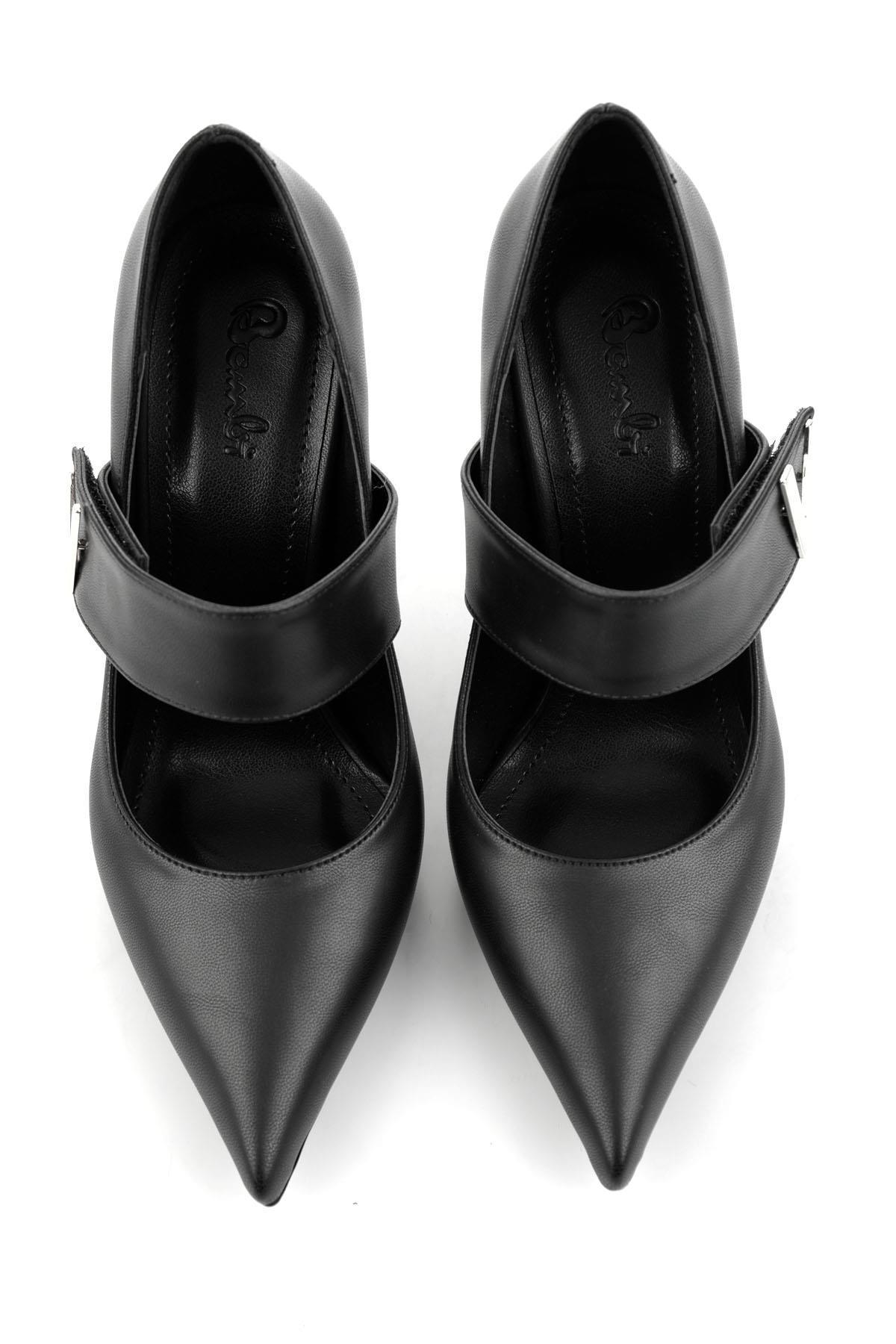 Siyah  Kadın Klasik Topuklu Ayakkabı K01209510509