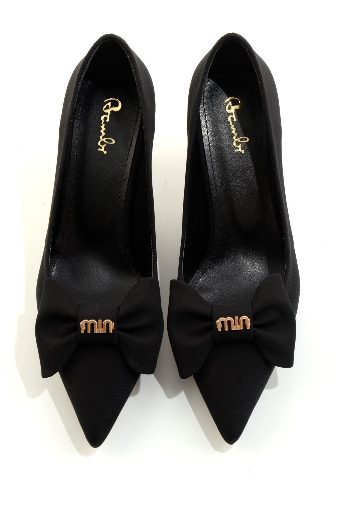 Siyah  Kadın Klasik Topuklu Ayakkabı K01231080504