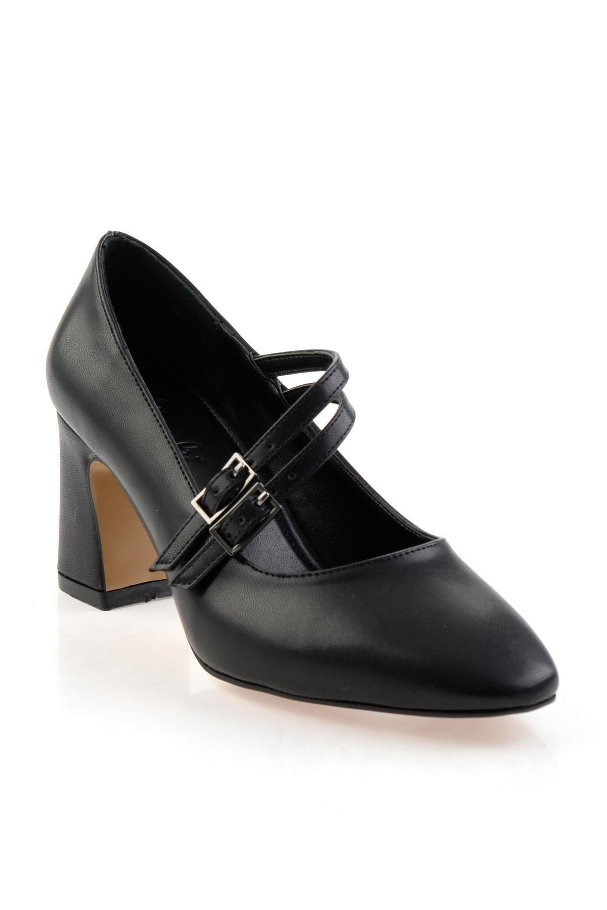 Siyah  Kadın Klasik Topuklu Ayakkabı K01213034509