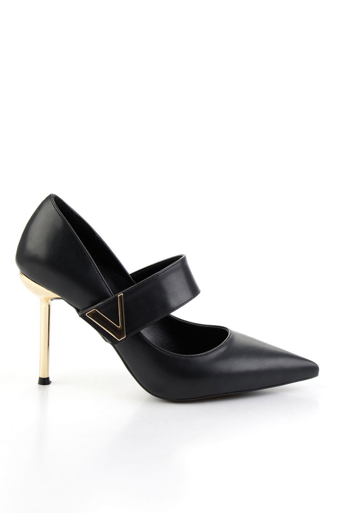 Siyah  Kadın Klasik Topuklu Ayakkabı K01209510509
