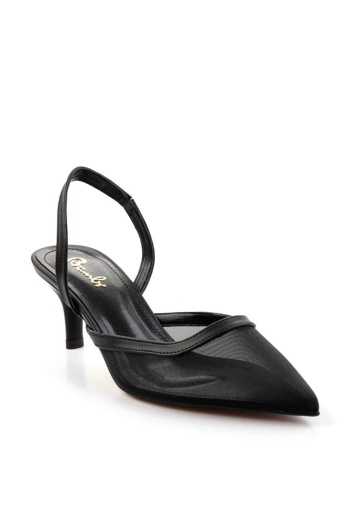 Siyah  Kadın Klasik Topuklu Ayakkabı K01209310522