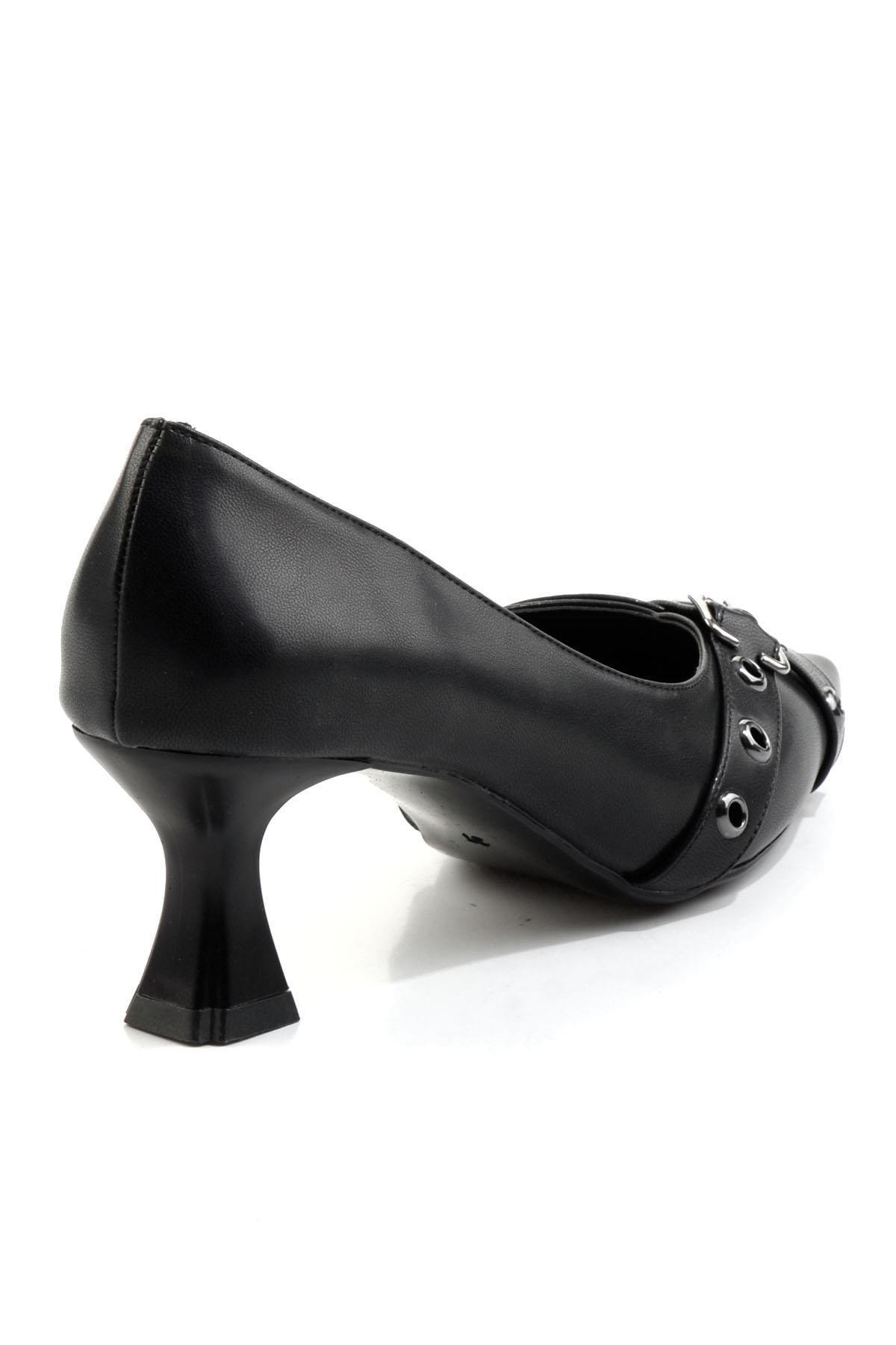 Siyah  Kadın Klasik Topuklu Ayakkabı K01213035109