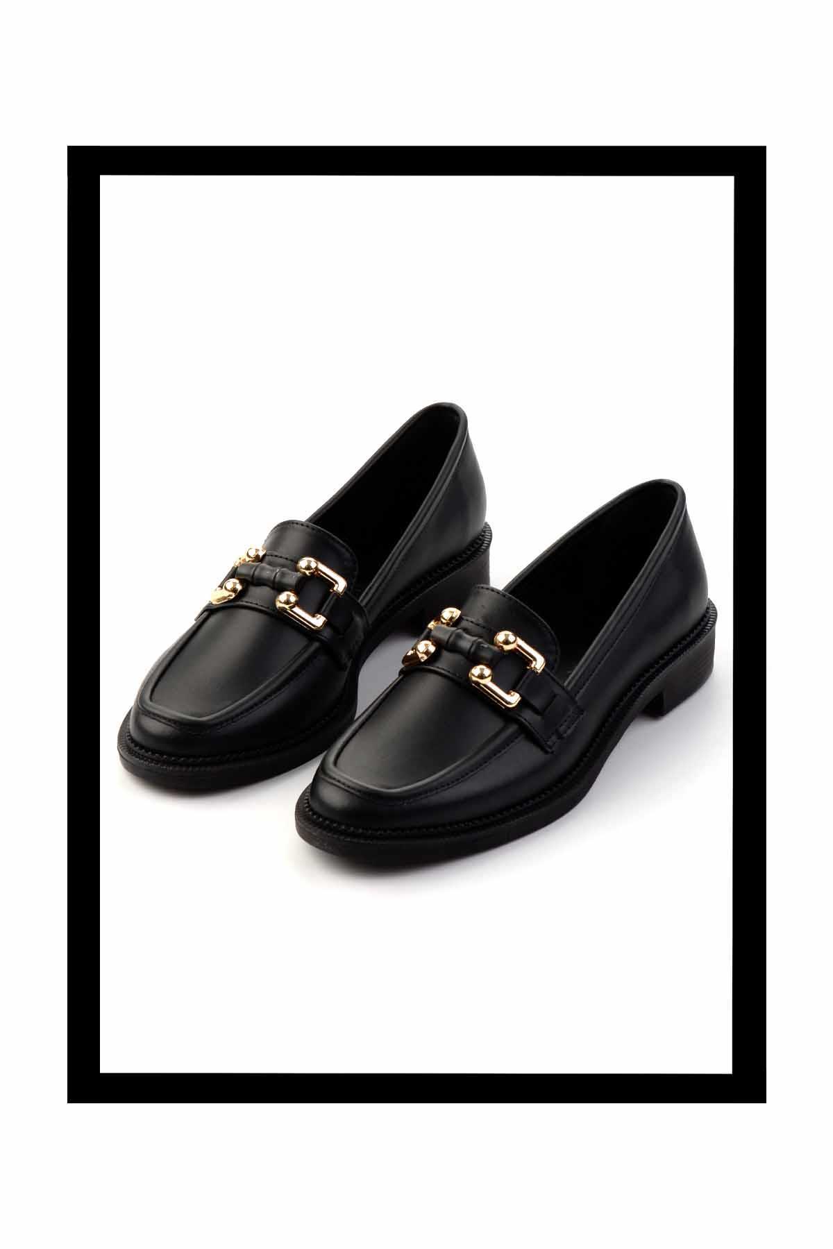 Siyah  Kadın Loafer Ayakkabı K01474091309