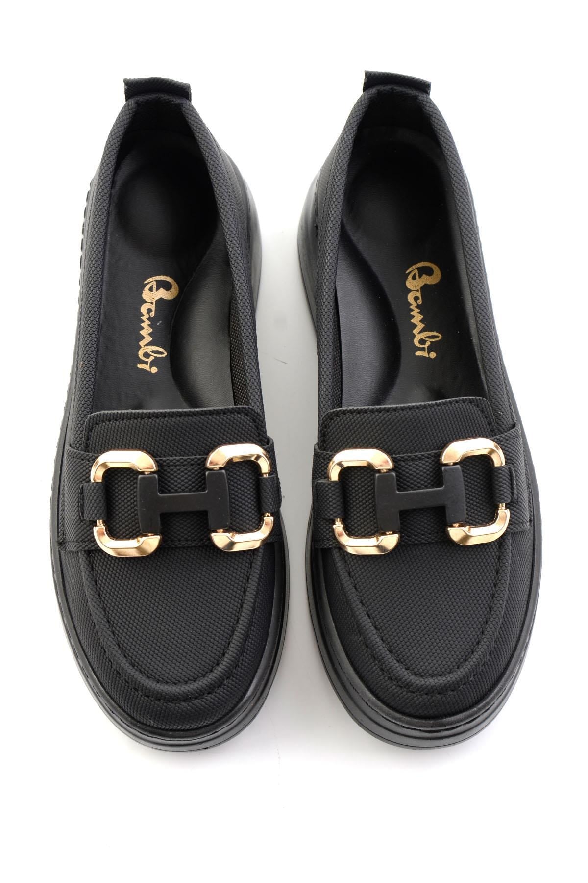 Siyah  Kadın Loafer Ayakkabı K01536194509