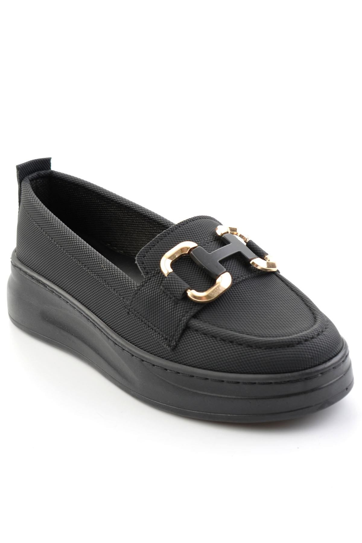 Siyah  Kadın Loafer Ayakkabı K01536194509