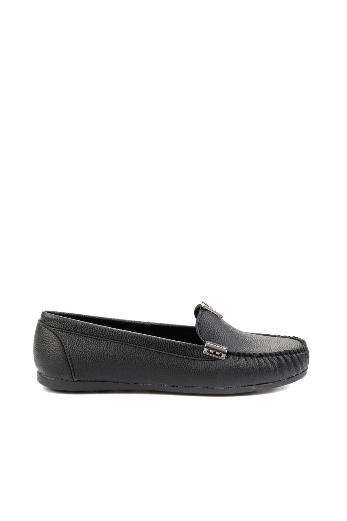 Siyah  Kadın Loafer Ayakkabı K01542055509