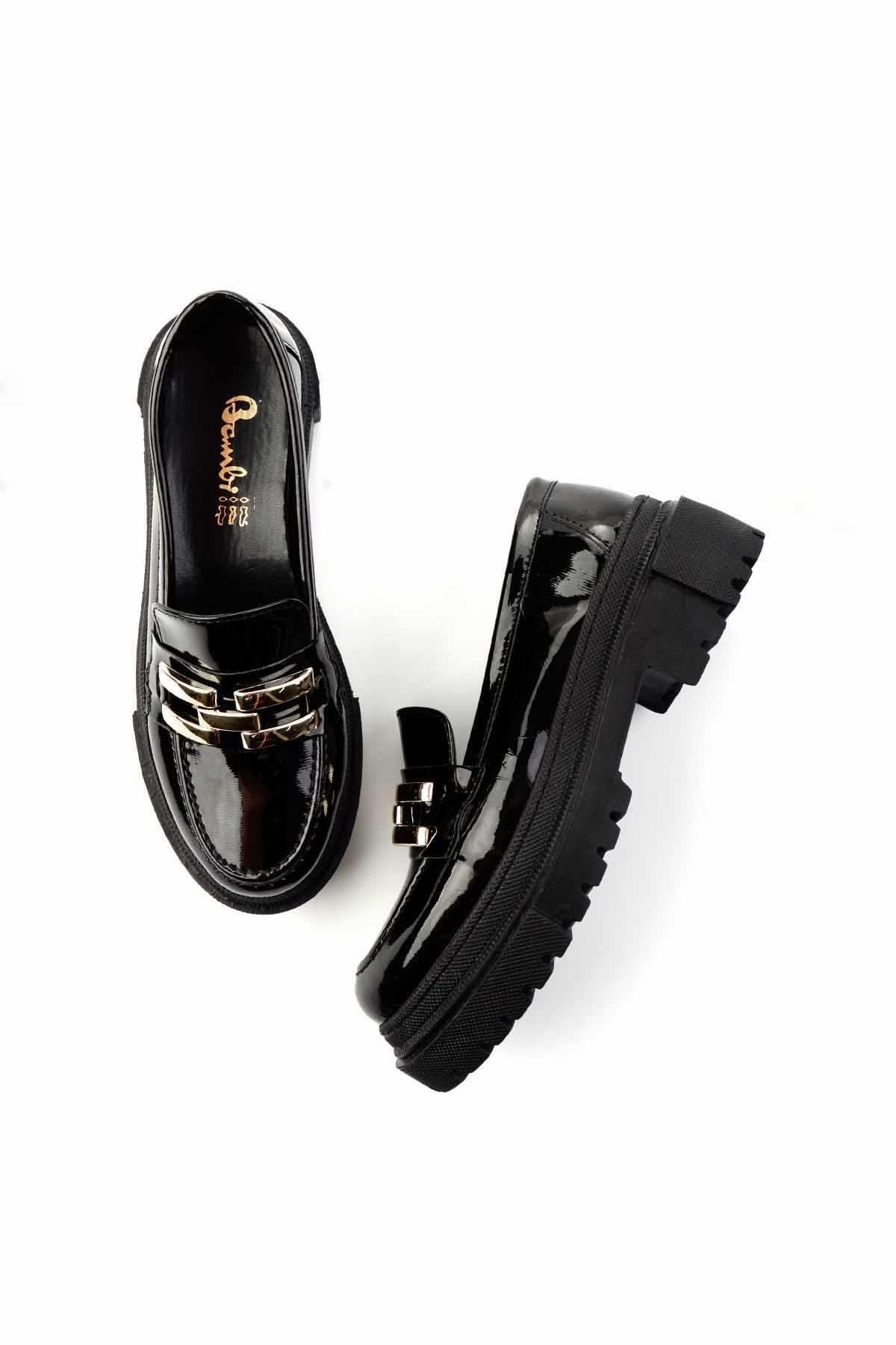 Siyah  Kadın Loafer Ayakkabı K01641015508