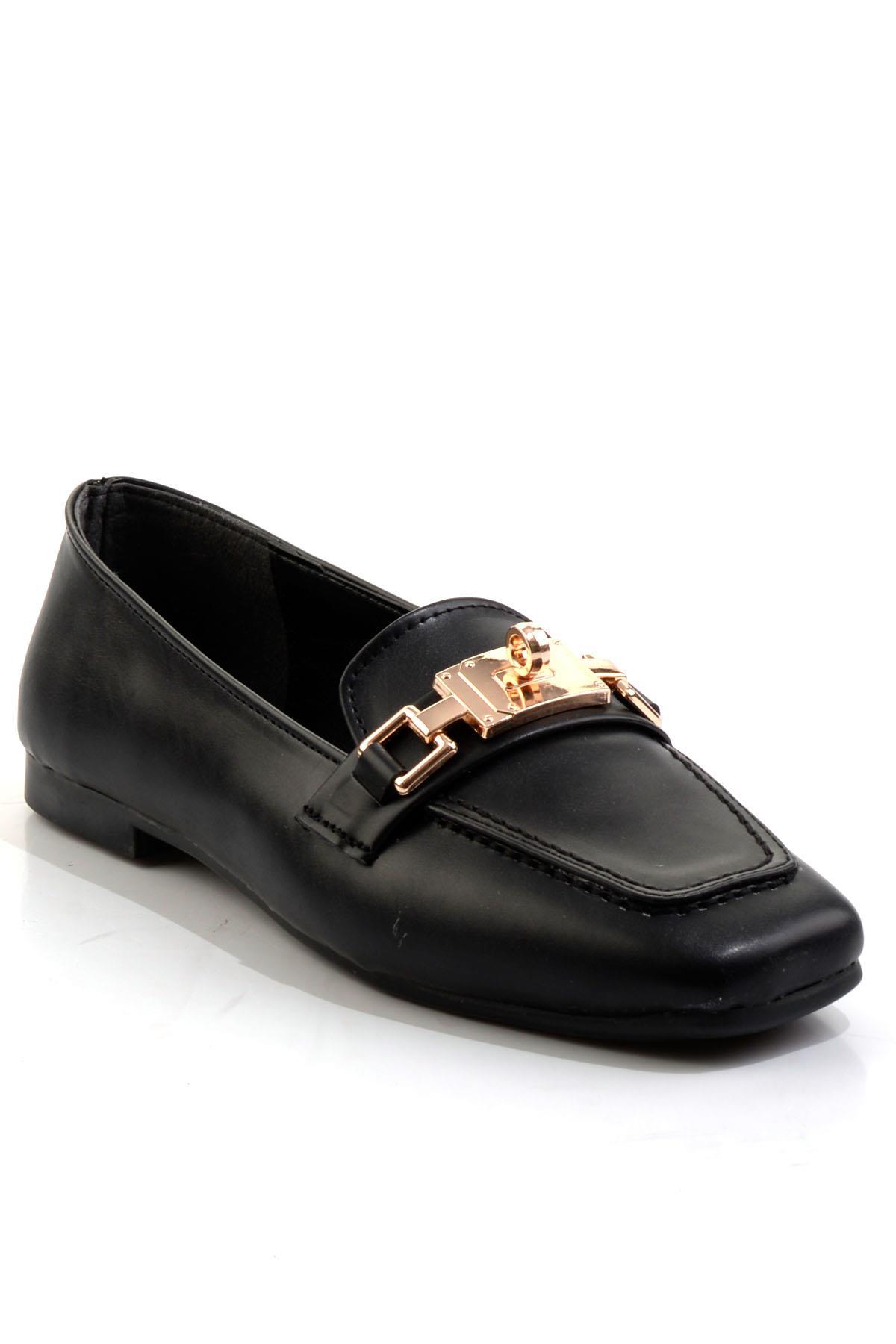 Siyah  Kadın Loafer Ayakkabı K01641022509