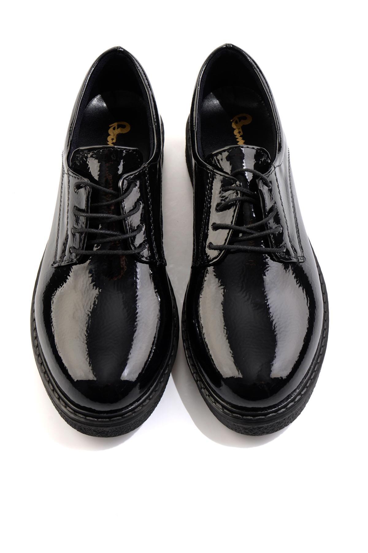 Siyah  Kadın Oxford Ayakkabı K01257067998