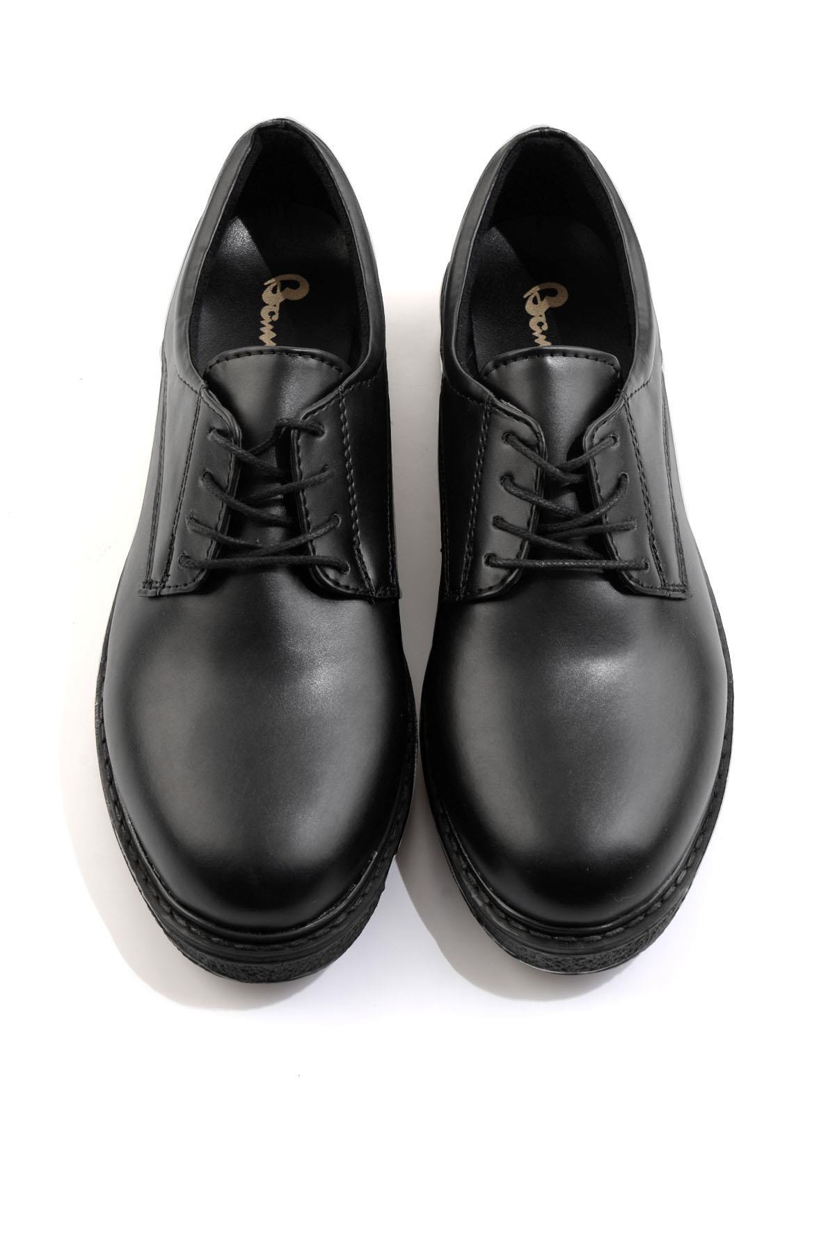 Siyah  Kadın Oxford Ayakkabı K01257067909